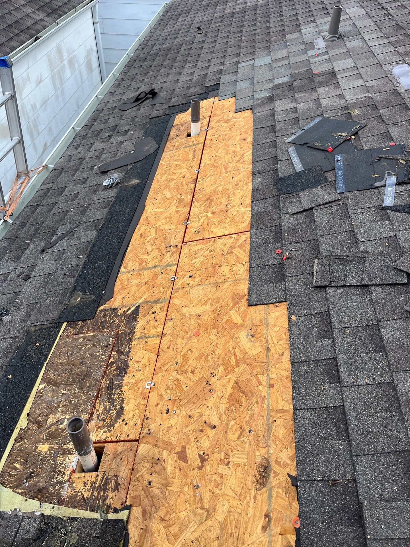 Hail Damage using Owen's Corning Duration (Lifetime) Shingles by Roof Repair Services LLC