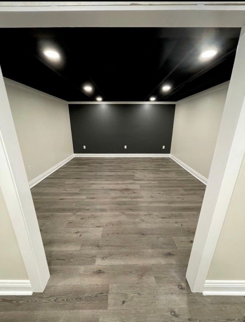 Full Basement Finishing by Greenspring Construction Services