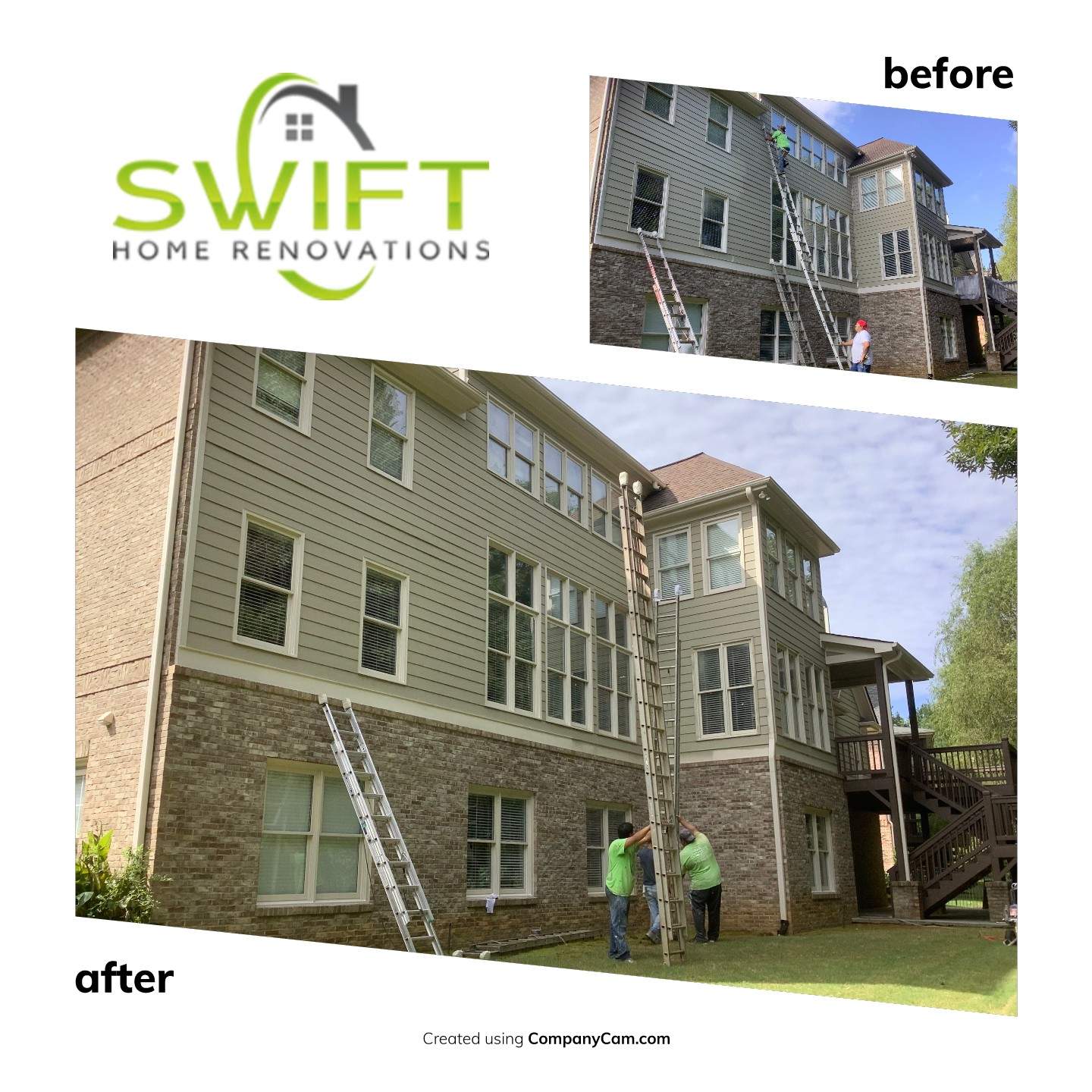 Complete Exterior Painting and Trim Refresh for Acworth Residence by Swift Home Renovations