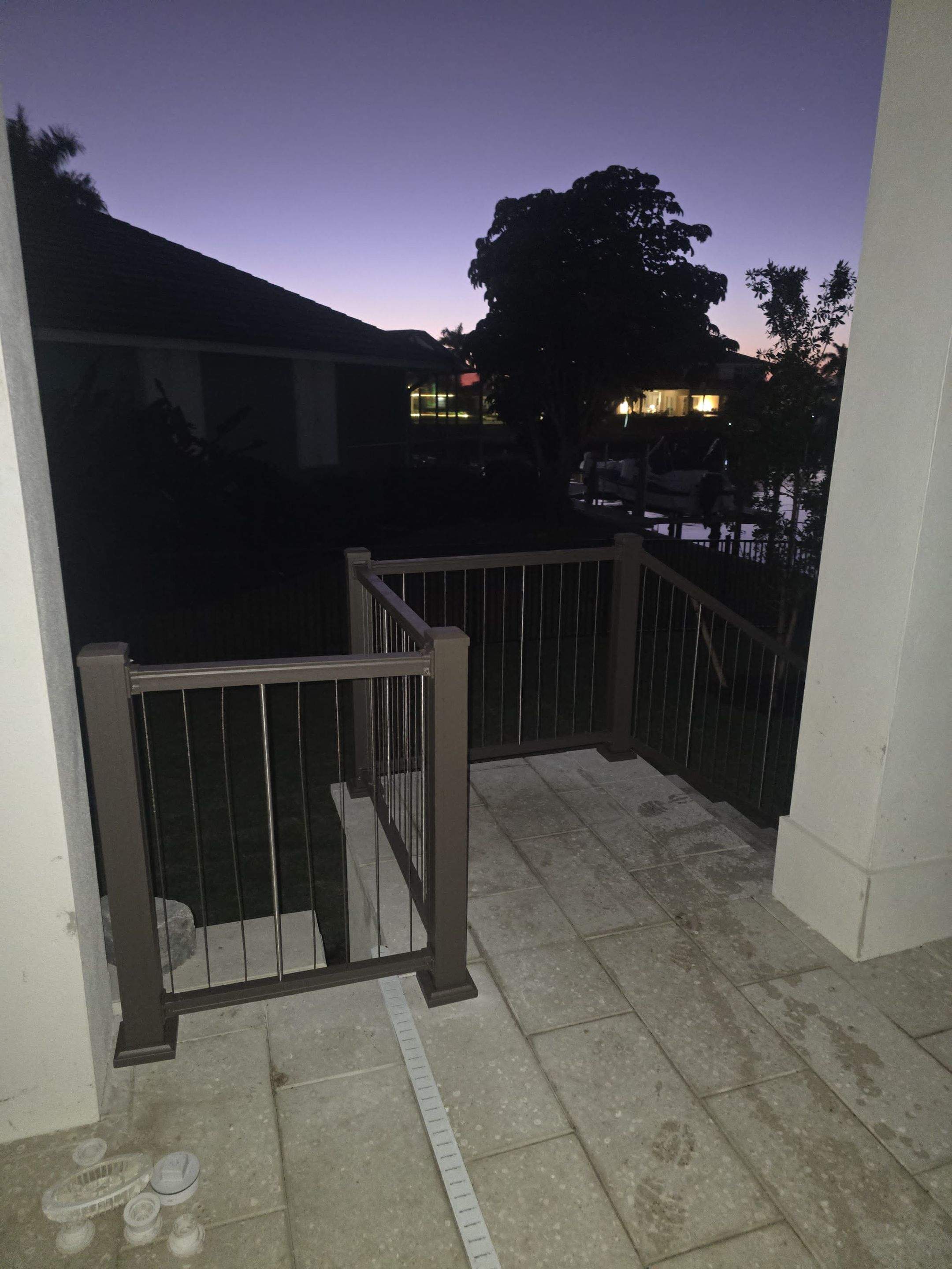 Bronze Aluminum Fence and Cable Railing in Marco Island by True Fence LLC
