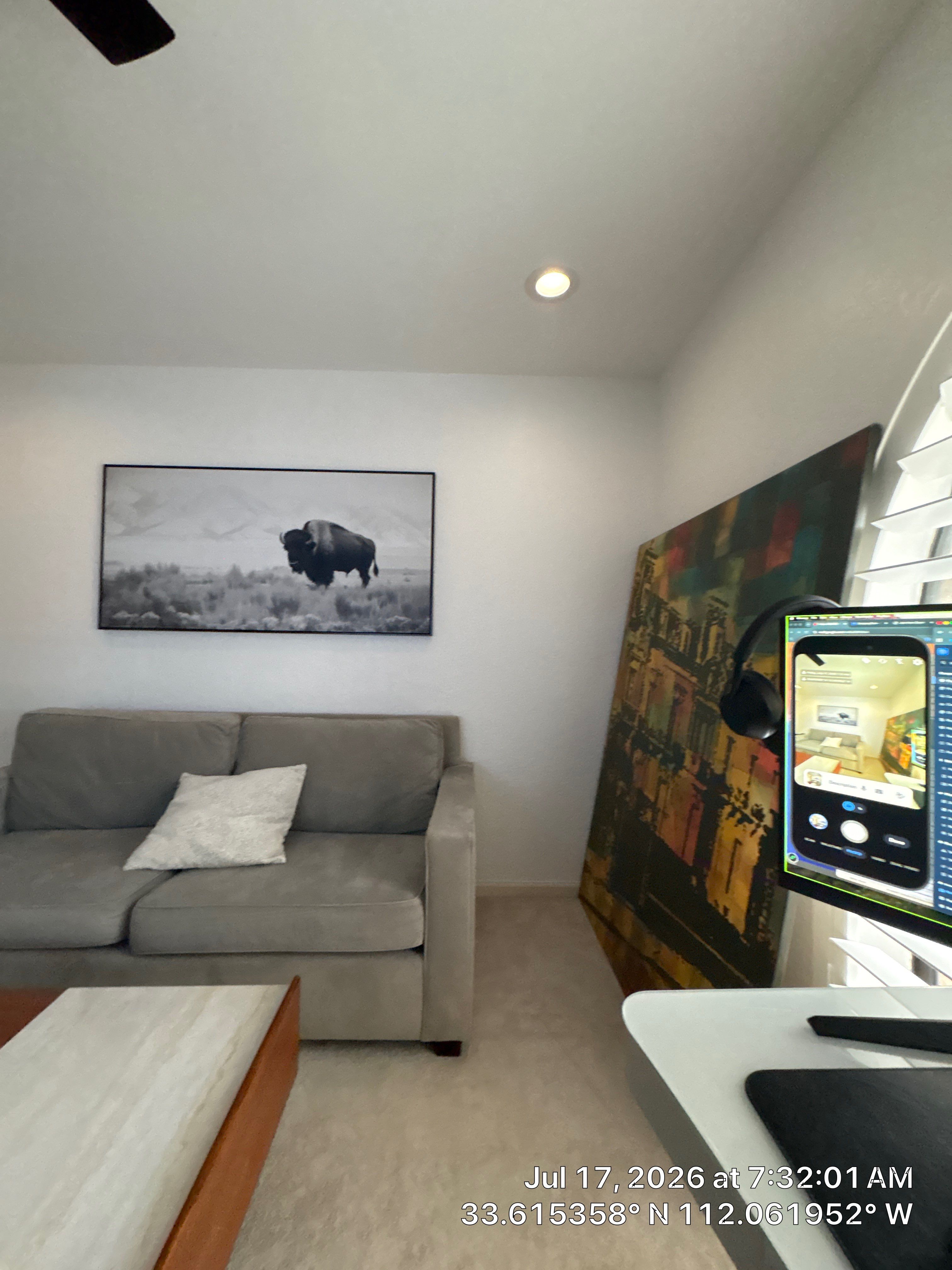 Custom Home Office and Multi-Media Room Renovation in Phoenix by CompanyCam Sales Demo