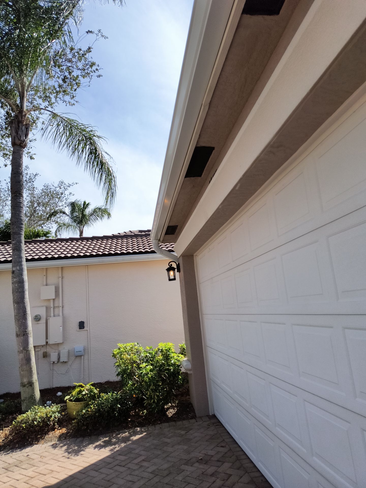 White Aluminum K-style Gutters 6'' K-style and Downspouts in Naples FL by Gutter Professors
