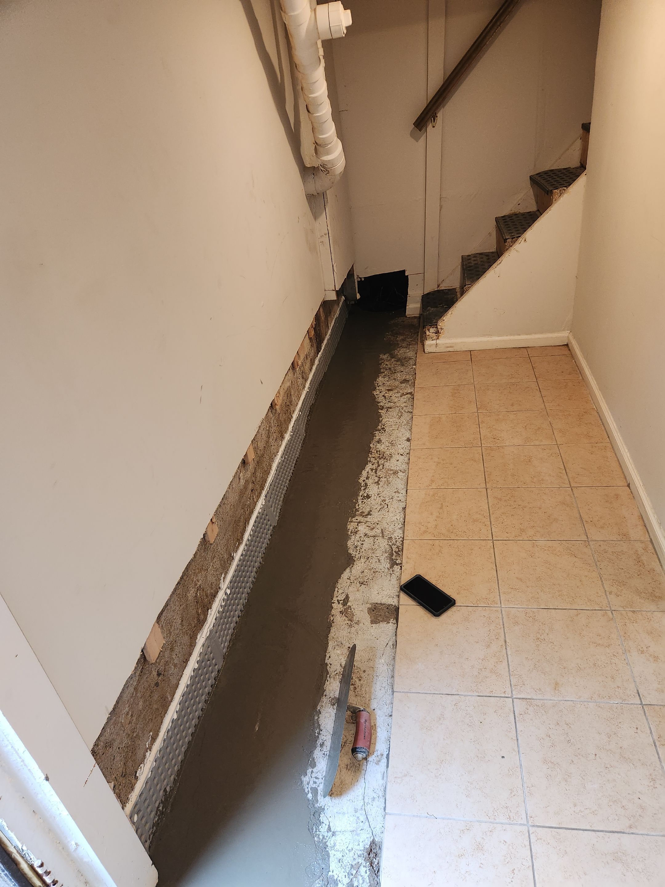 Interior French Drain Newton NJ by Pure Service Pro, LLC 