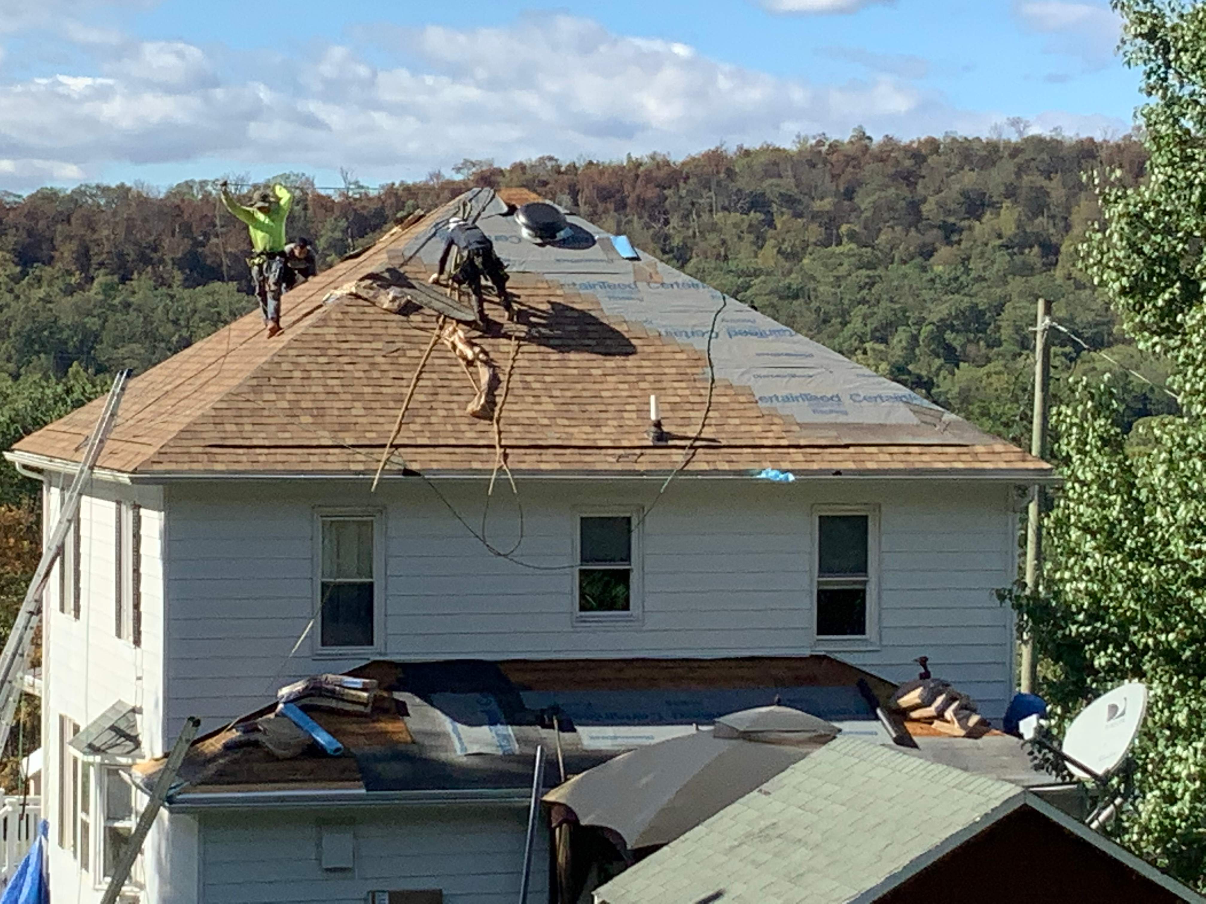 Residential Roofing Installation using Max Def Resawn Shake by Alpha Design Services