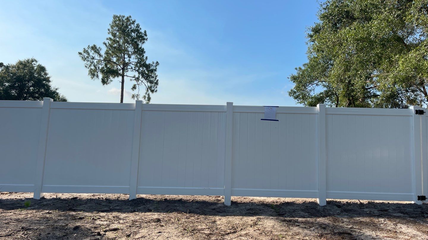 North Port, FL 6 ft. Tall White Vinyl Privacy Fence  by Asap fence and gates, LLC