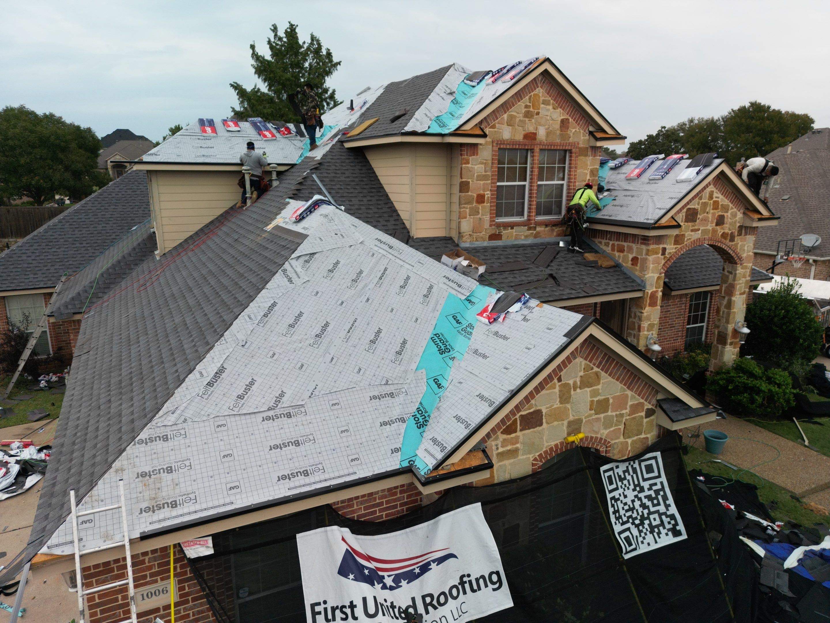 Full Roof Replacement in Mansfield Texas - GAF MasterElite Golden Pledge 25 year Warranty by First United Roofing & Construction
