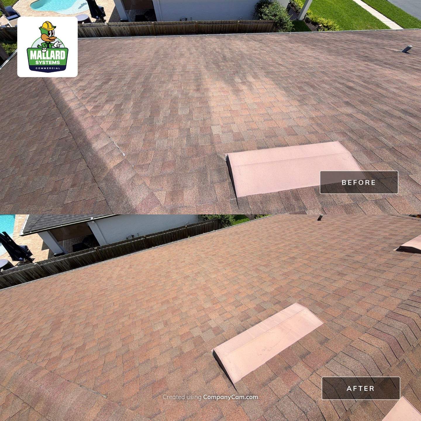 Residential Roof Cleaning and Exterior House Wash in Orlando by Mallard Systems