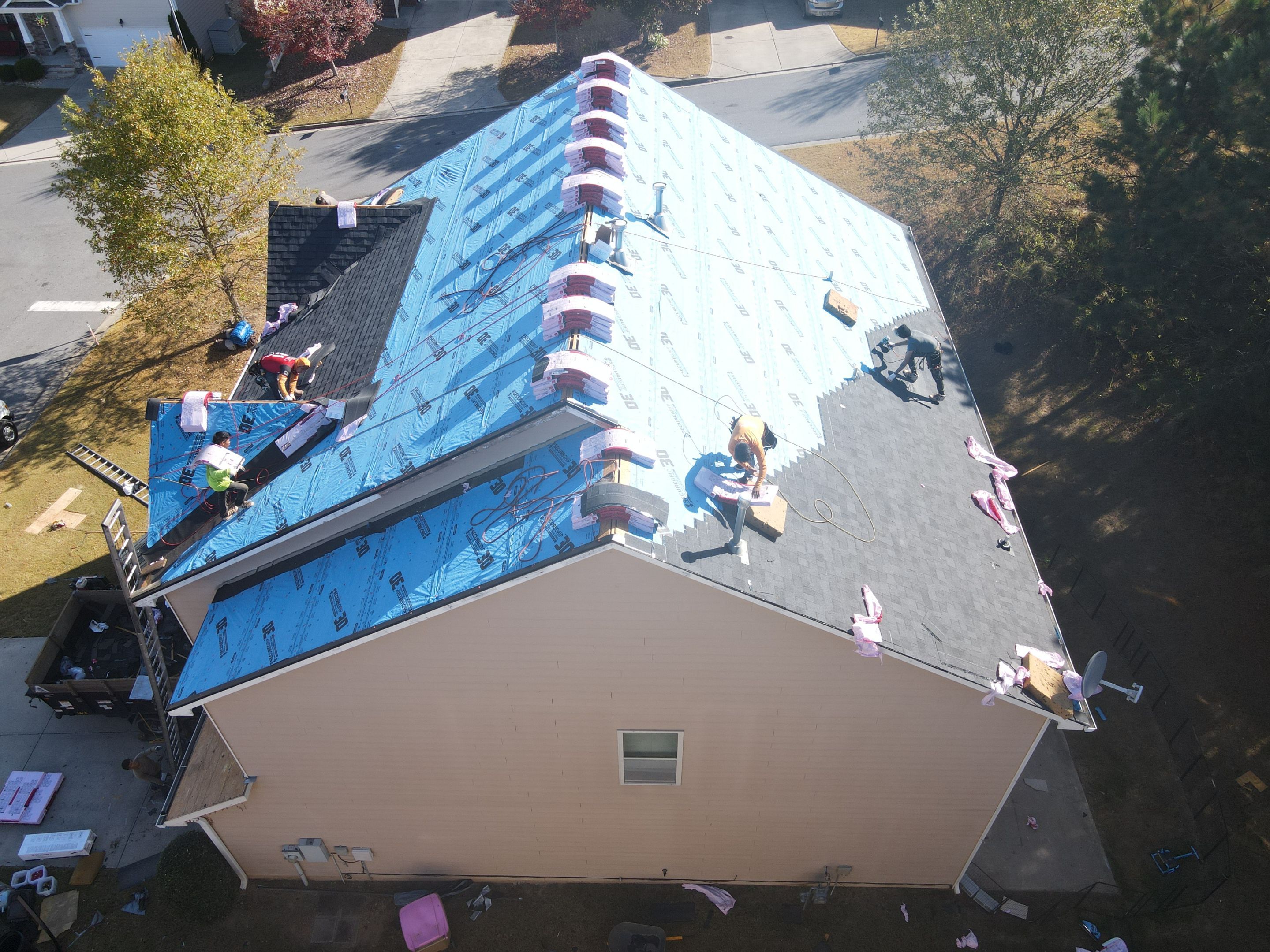 Residential Roofing Installation using Owens Corning by Inspector Roofing and Restoration
