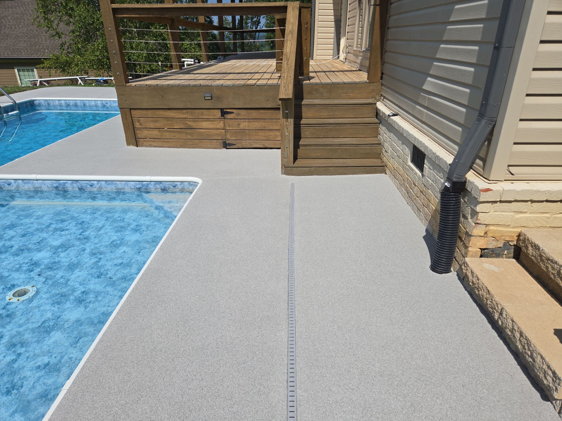 Amazing Pool Deck Transformation Using Our Signature Quartz System! by Elite Floor Solutions