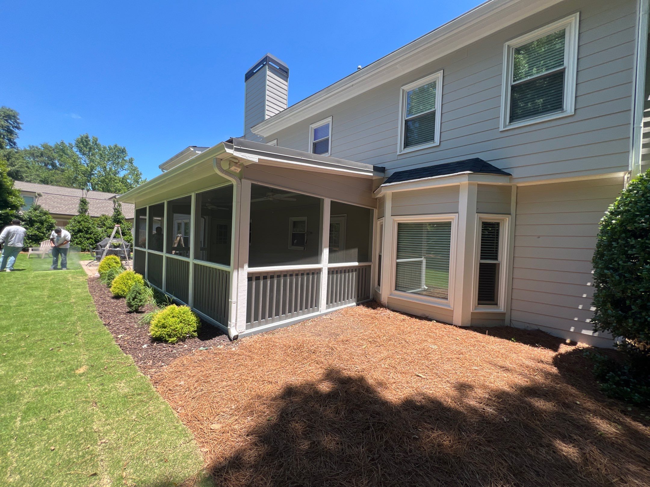 Alpharetta Exterior House Painting and Screened Porch Refresh by Swift Home Renovations