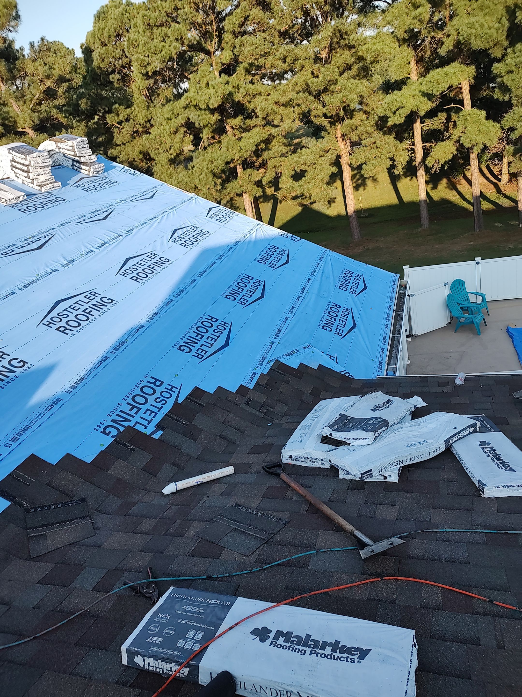 Residential Roofing Repair using Malarkey Highlander: Natural Wood by Hostetler Roofing