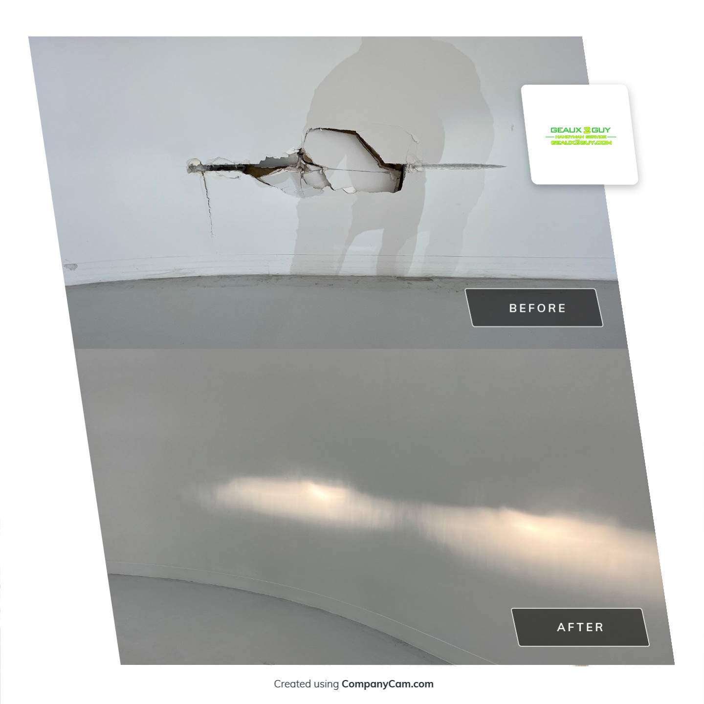 Geaux 2 Guy: Conquering Curved Walls - CarMax Photo Booth Drywall Repair Success! by Geaux 2 Guy, LLC