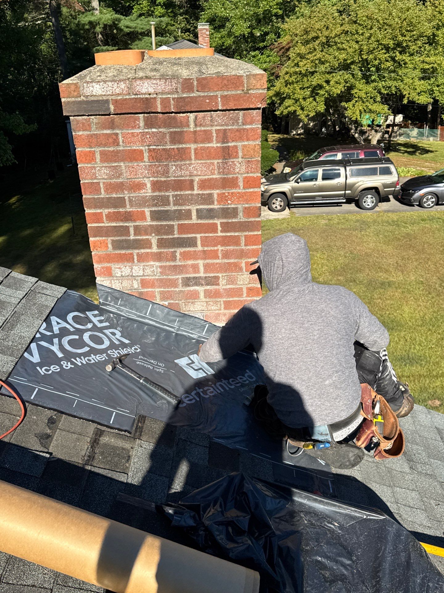 Tewksbury Attic Ventilation Upgrade with Chimney & Pipe Boot Reflashing by Mighty Dog Roofing of Greater Middlesex County