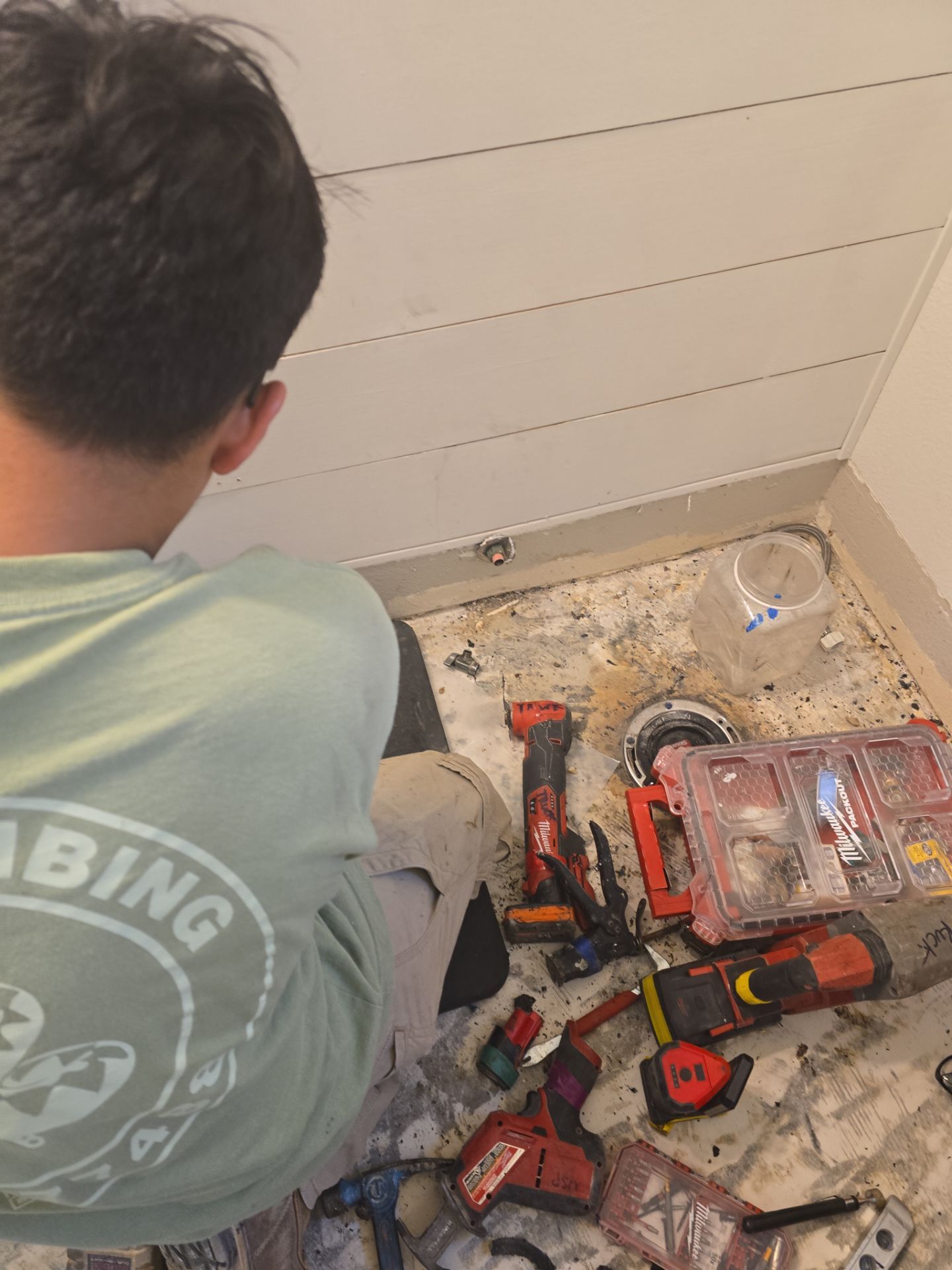 Installed Toilet Trim and Flange.  by Us Plumbing 
