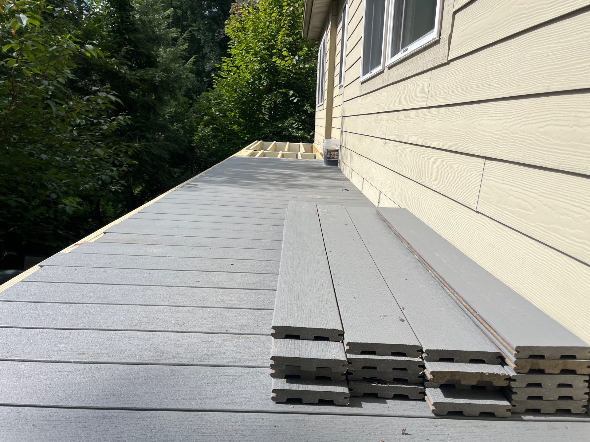 Timbertech Custom Deck Build and Sliding Door Replacement in Pittsburgh by Cousins Roofing Siding & Decks