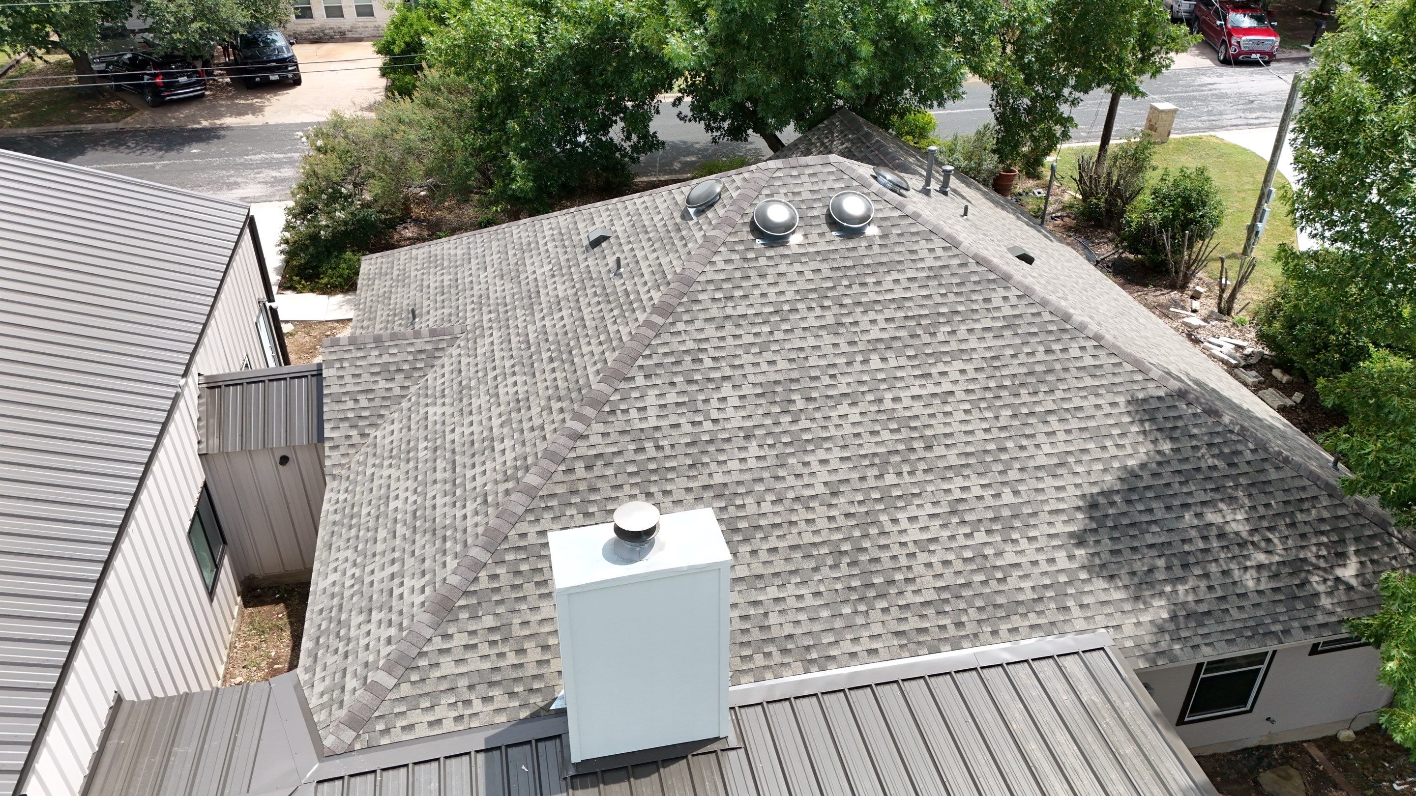 Residential Roof Replacement using GAF - HDZ - Weathered Wood by Action Exteriors Austin