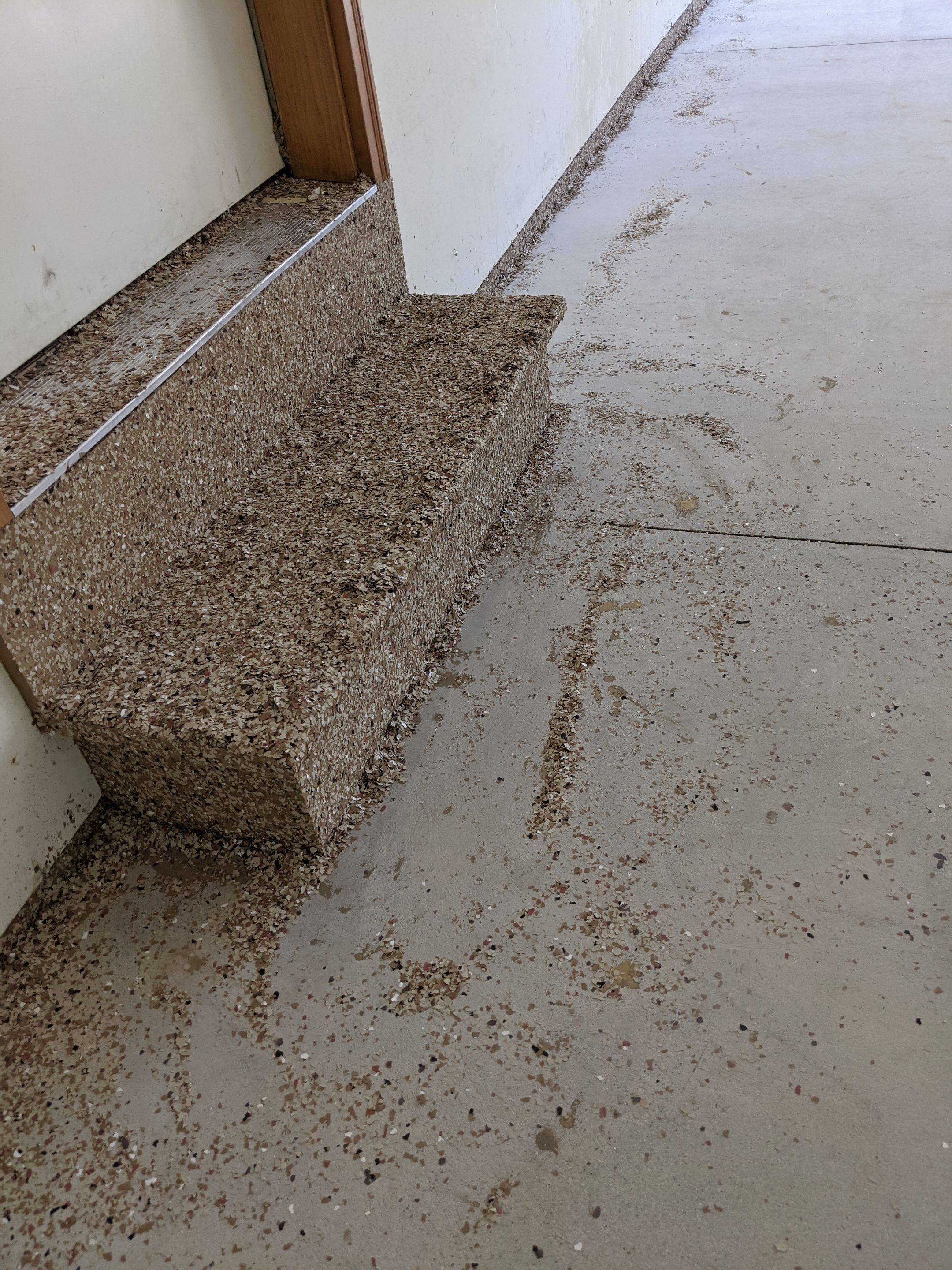 Garage Transformation using Pecan Coloway by Croc Coatings, LLC