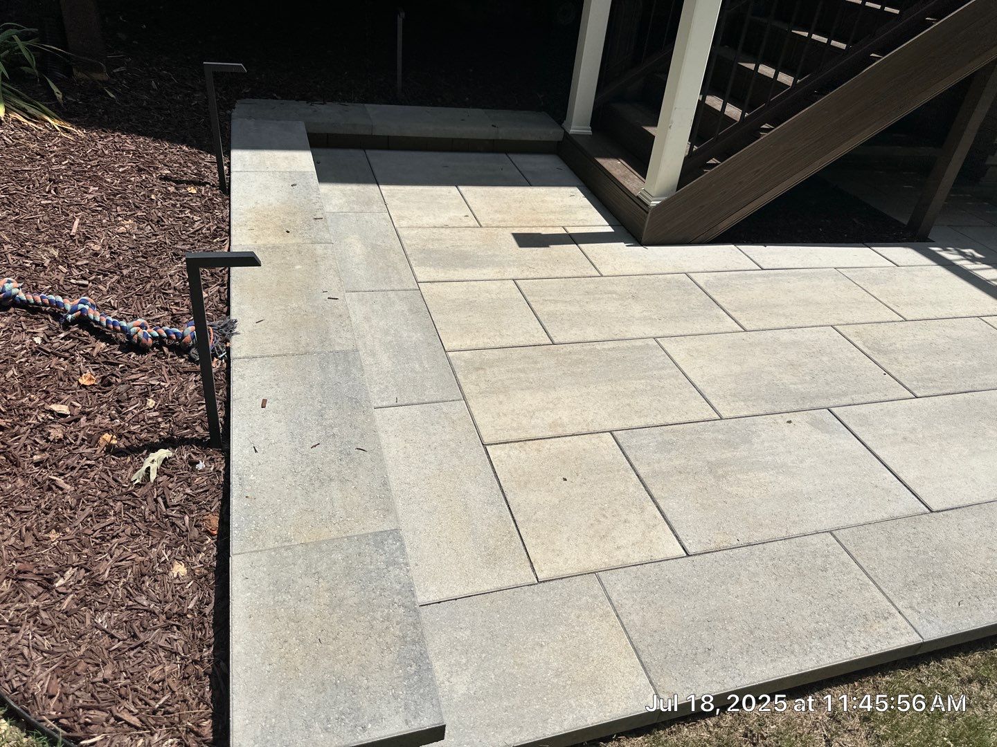 Wood and Concrete Deck using Wood and Concrete Sealant with PolySand by DuraSeal