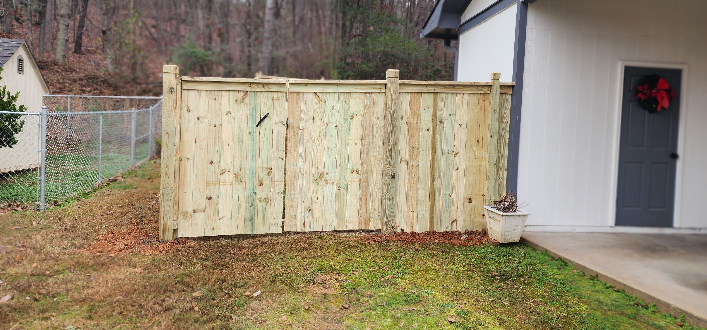 6' Wood Privacy Fence with Top Cap by Titans of Timber Fence & Stain