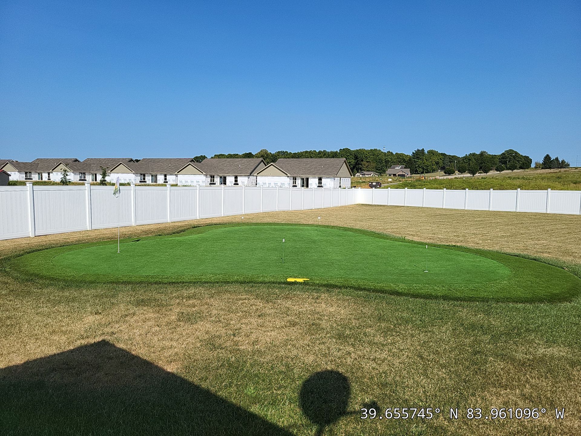 Custom Residential Synthetic Putting Green Installation in Xenia, Ohio by Southwest Greens Midwest