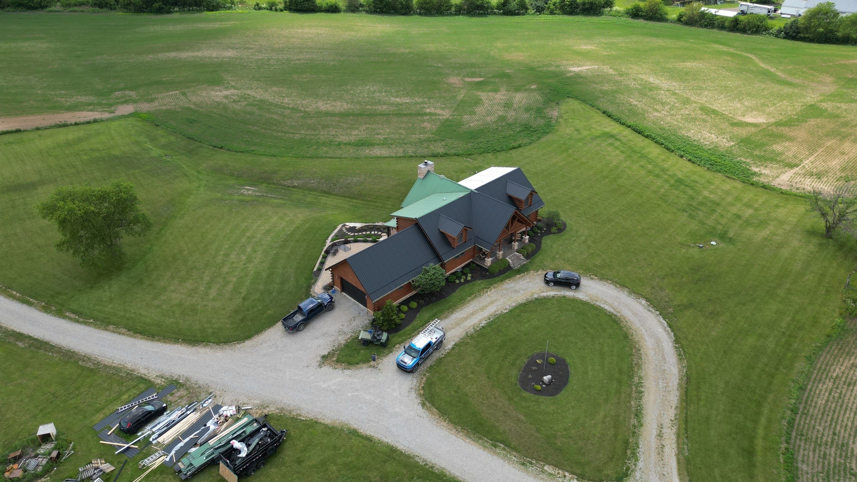 Residential Roofing Installation using Performance Panel Metal - Frost Black by RoofX 