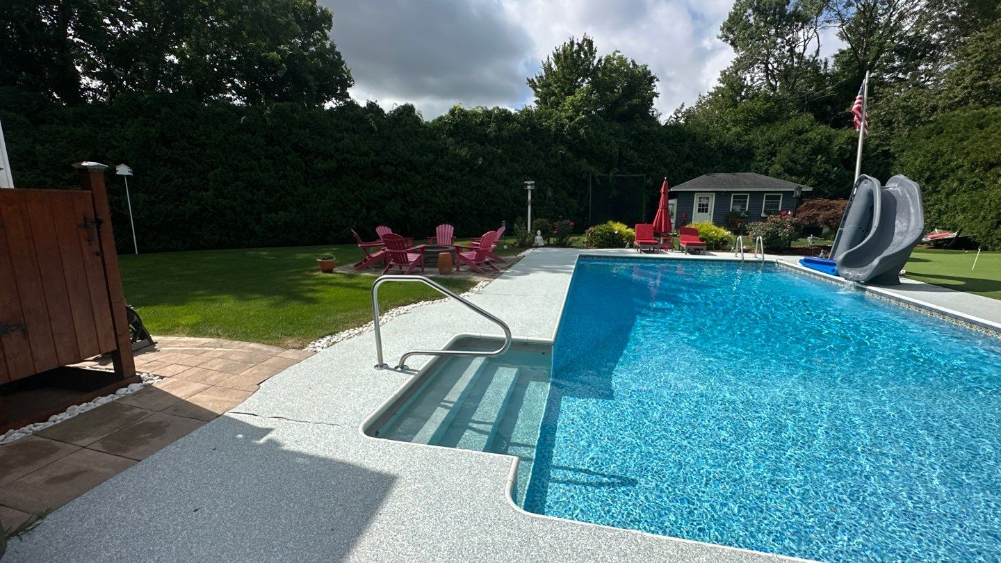 Pool Deck in Worcester, MA by Symphony Concrete Coatings