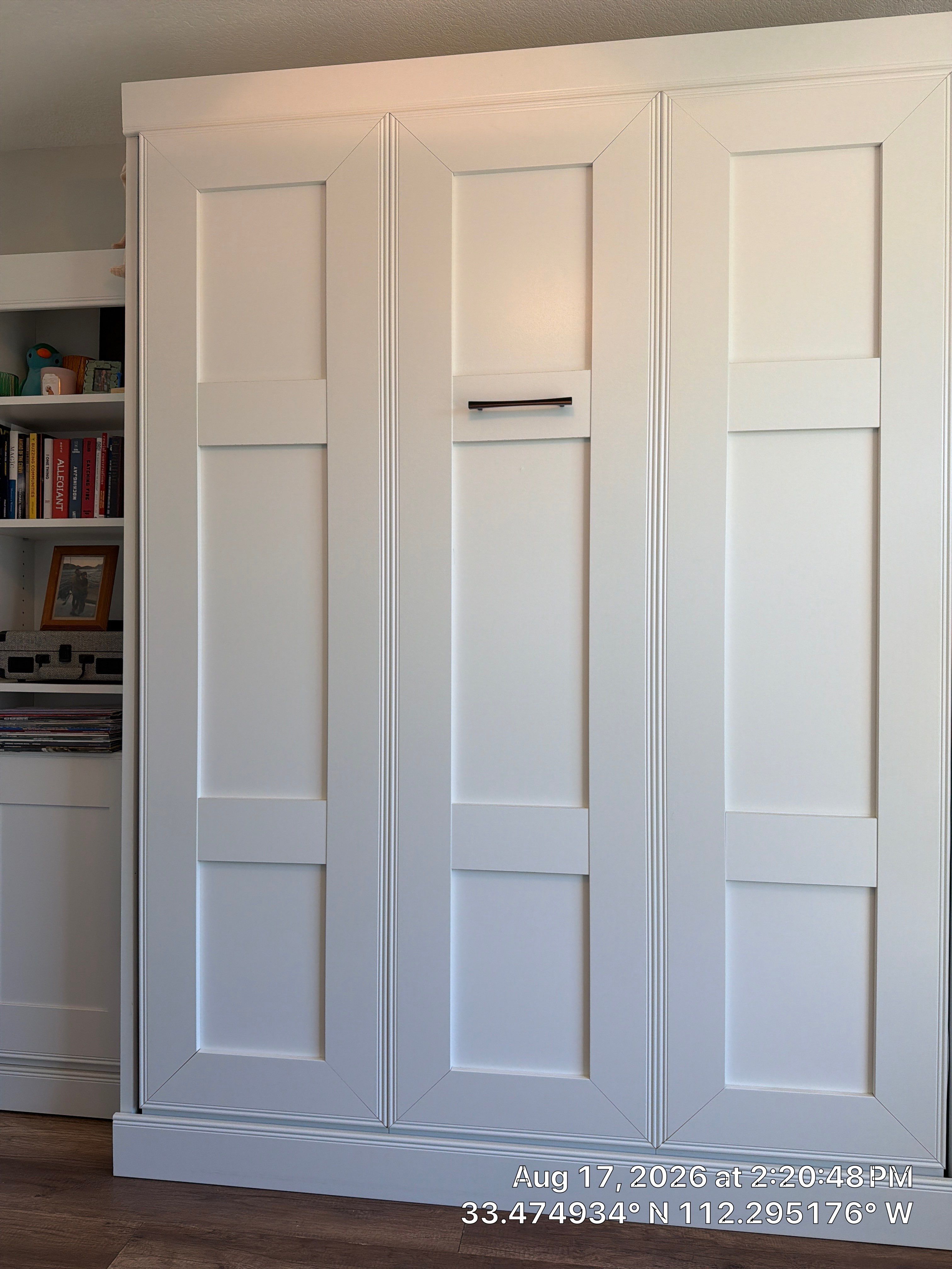 Custom Murphy Bed and Integrated Home Office Installation in Avondale by CompanyCam Sales Demo