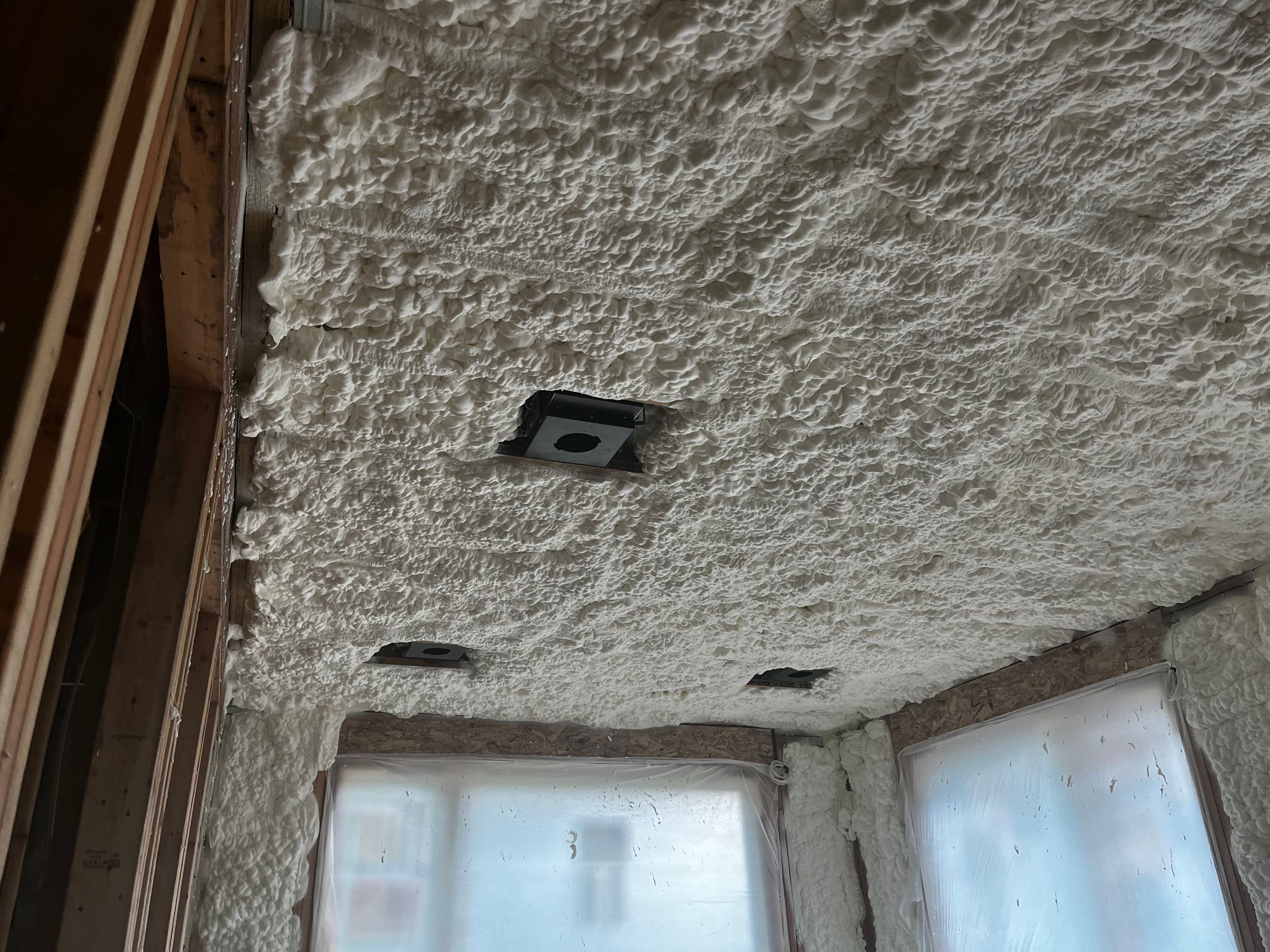 New Home Construction using open cell spray foam by NYS Foam & Energy
