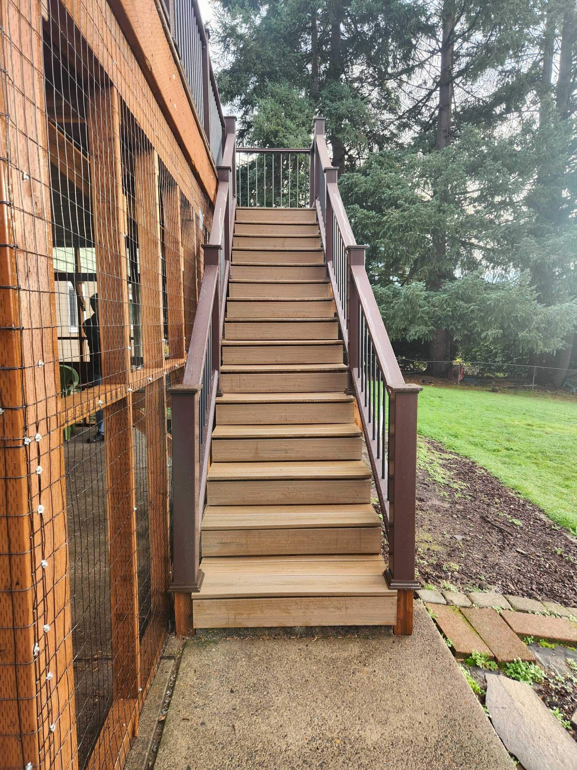 Tigard Exterior Renovation Featuring Composite Deck and Custom Catio by American Made Construction