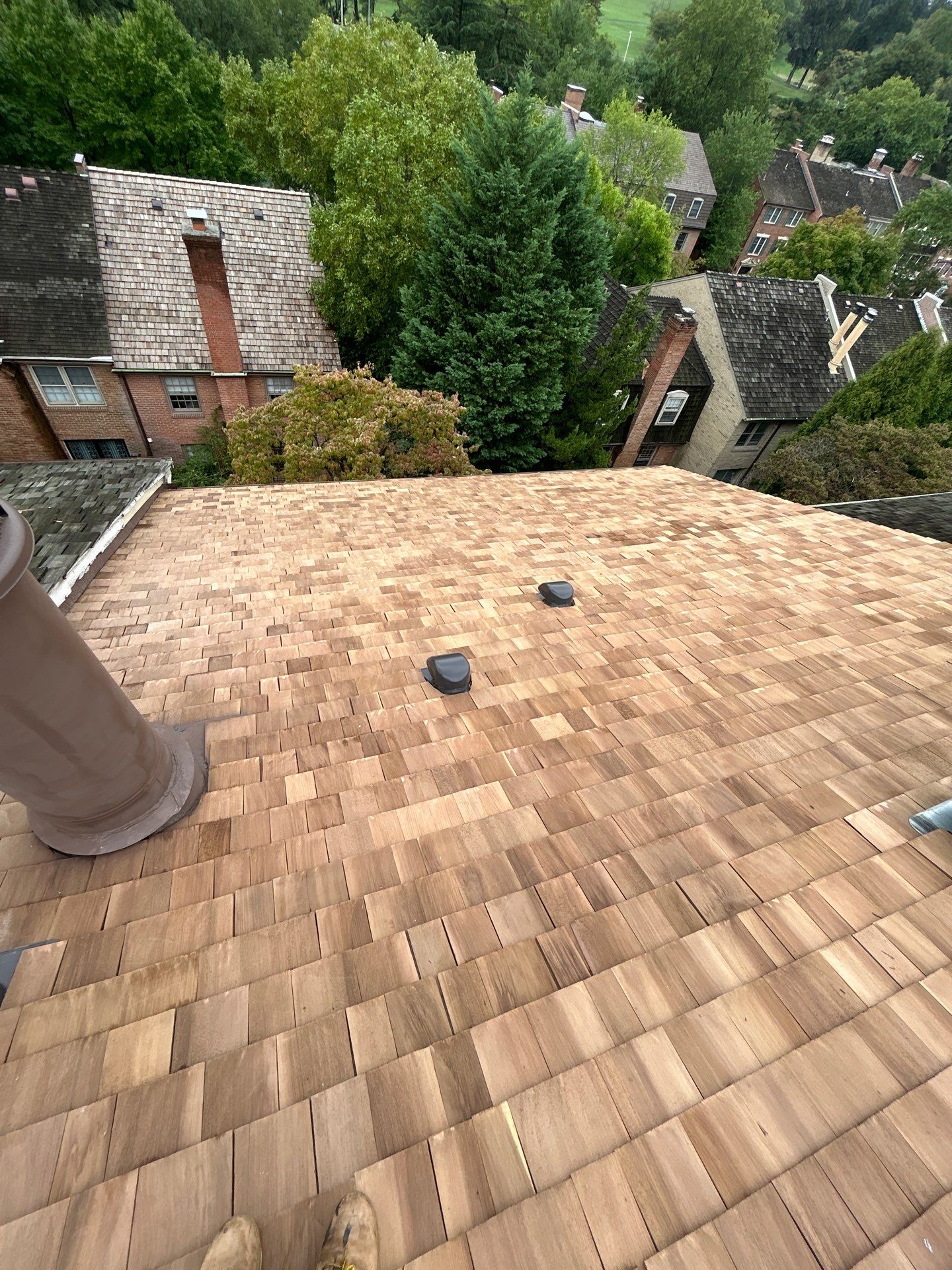 Arlington: Residential Roof Replacement with Perfection CCA-Treated Cedar Shakes by RM Banning, Inc.