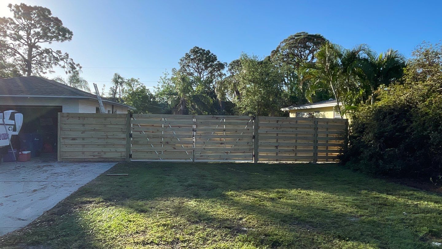 Wood Fence Installation using Horizontal Shadowbox Wood Privacy Fence by Asap fence and gates, LLC
