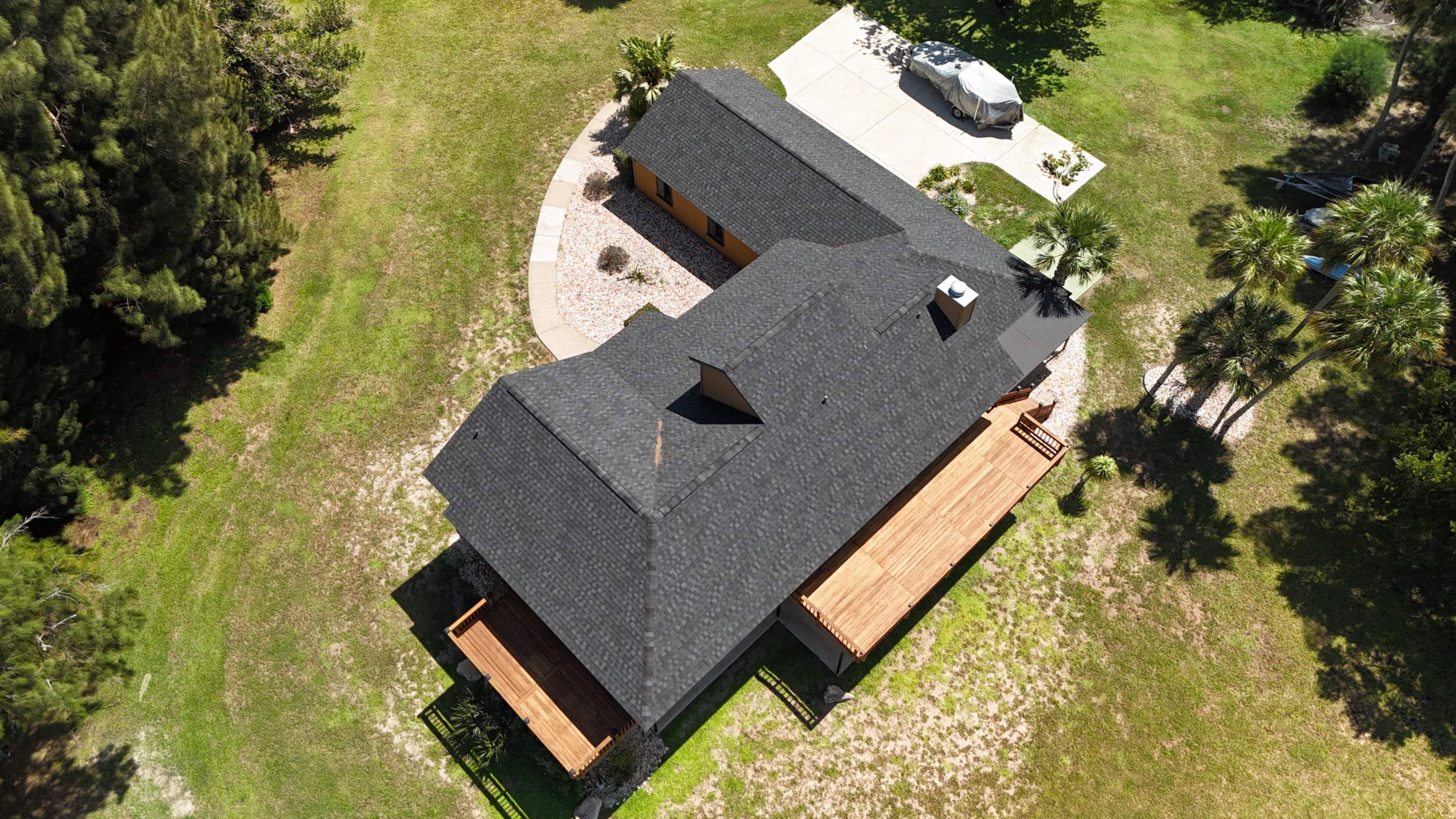 Roof Replacement in Merritt Island Featuring Tamko Titan Rustic Black Shingles by Wiedmann Construction & Roofing