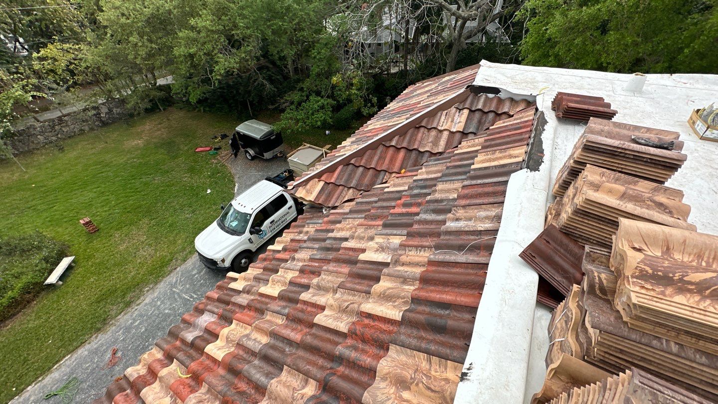 Residential Brava Spanish Tile Install in Coral Gables Miami Florida by International Roofing