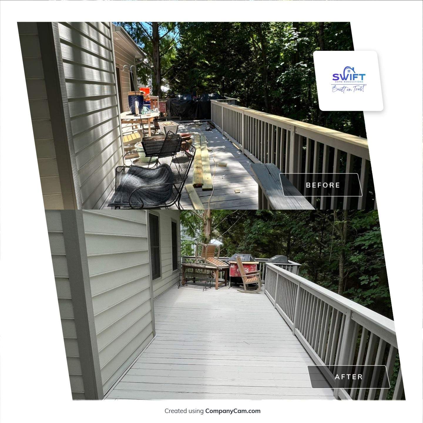 Deck Repair and Exterior Staining Project in Smyrna by Swift Home Renovations