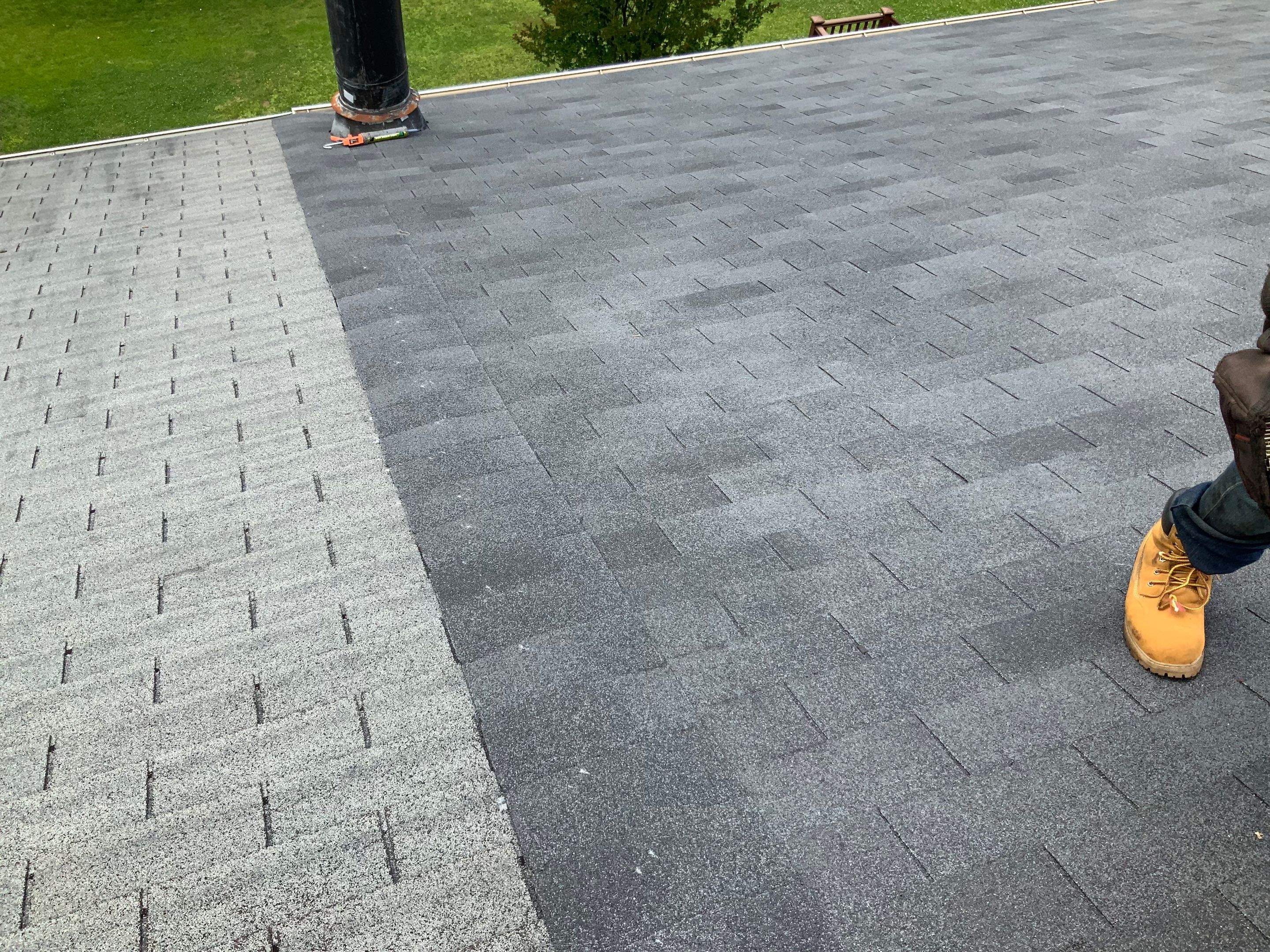 Residential Roofing Installation using XT-25 Color Moire Black by Alpha Design Services