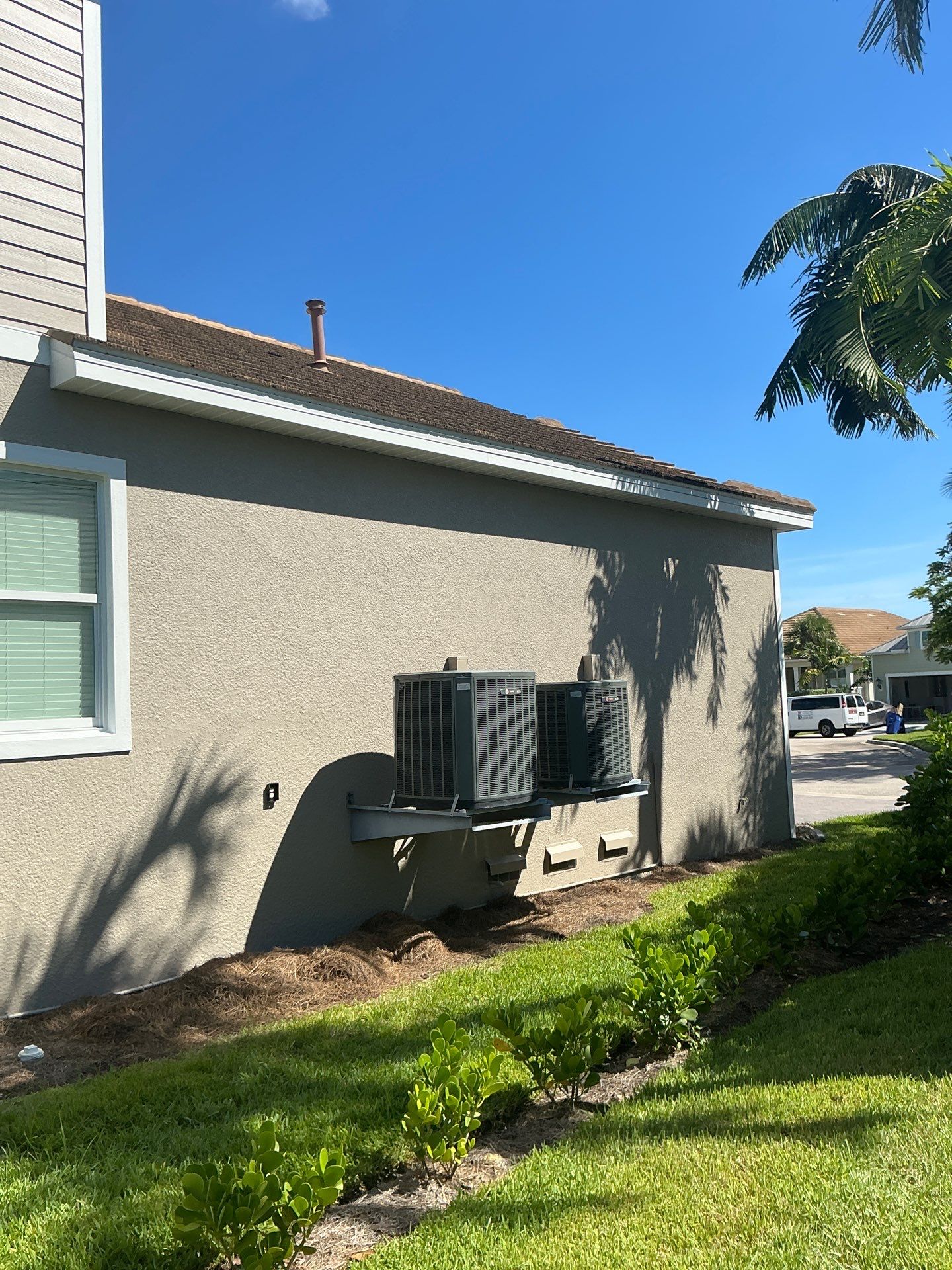 Bronze Downspouts & 7-Inch K-style Seamless Gutter Installation in Fort Myers FL by Gutter Professors