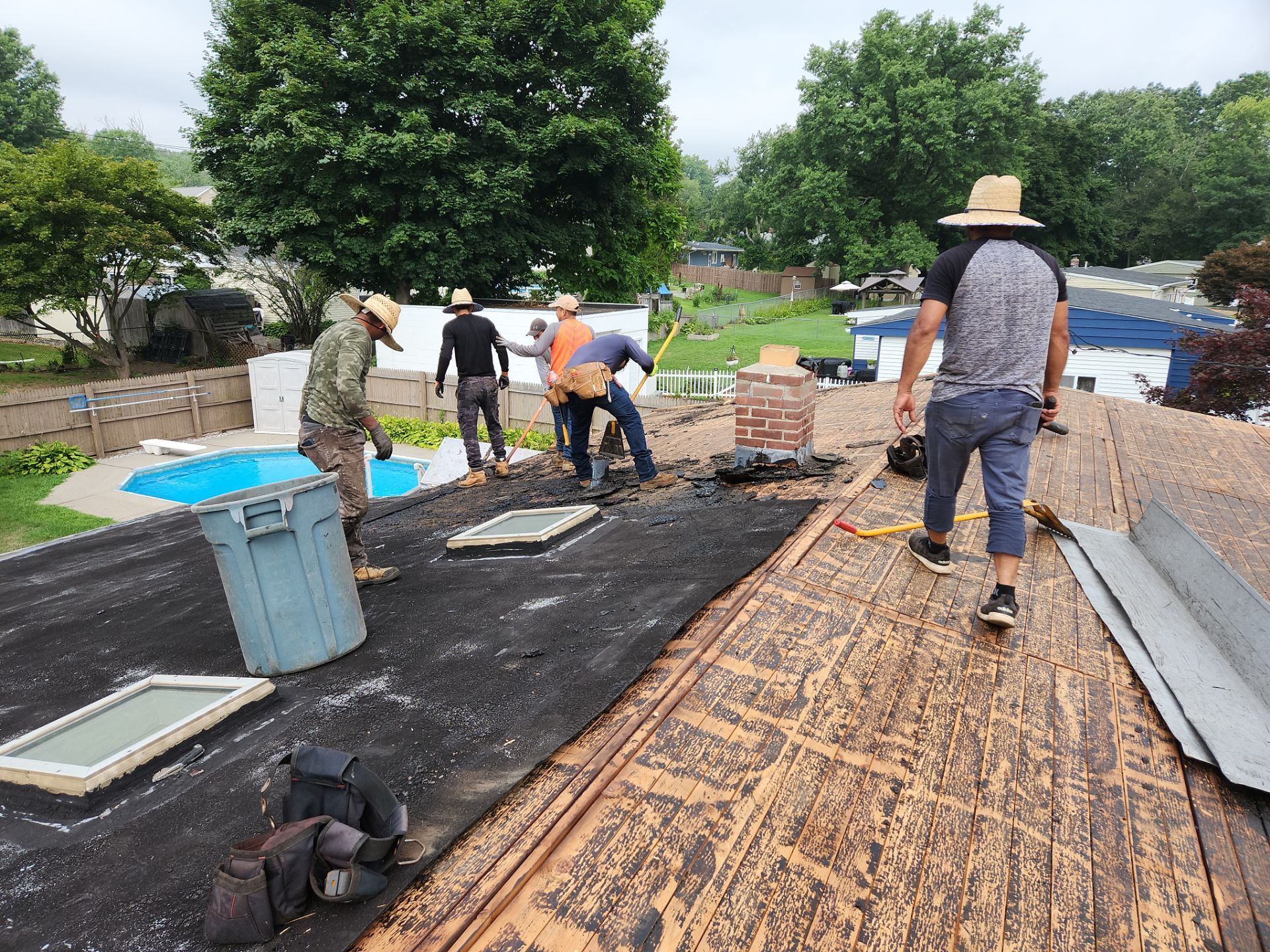 Residential Roofing Installation using Owens Corning TruDefinition Duration AR - Estate Gray by A Plus Exterior