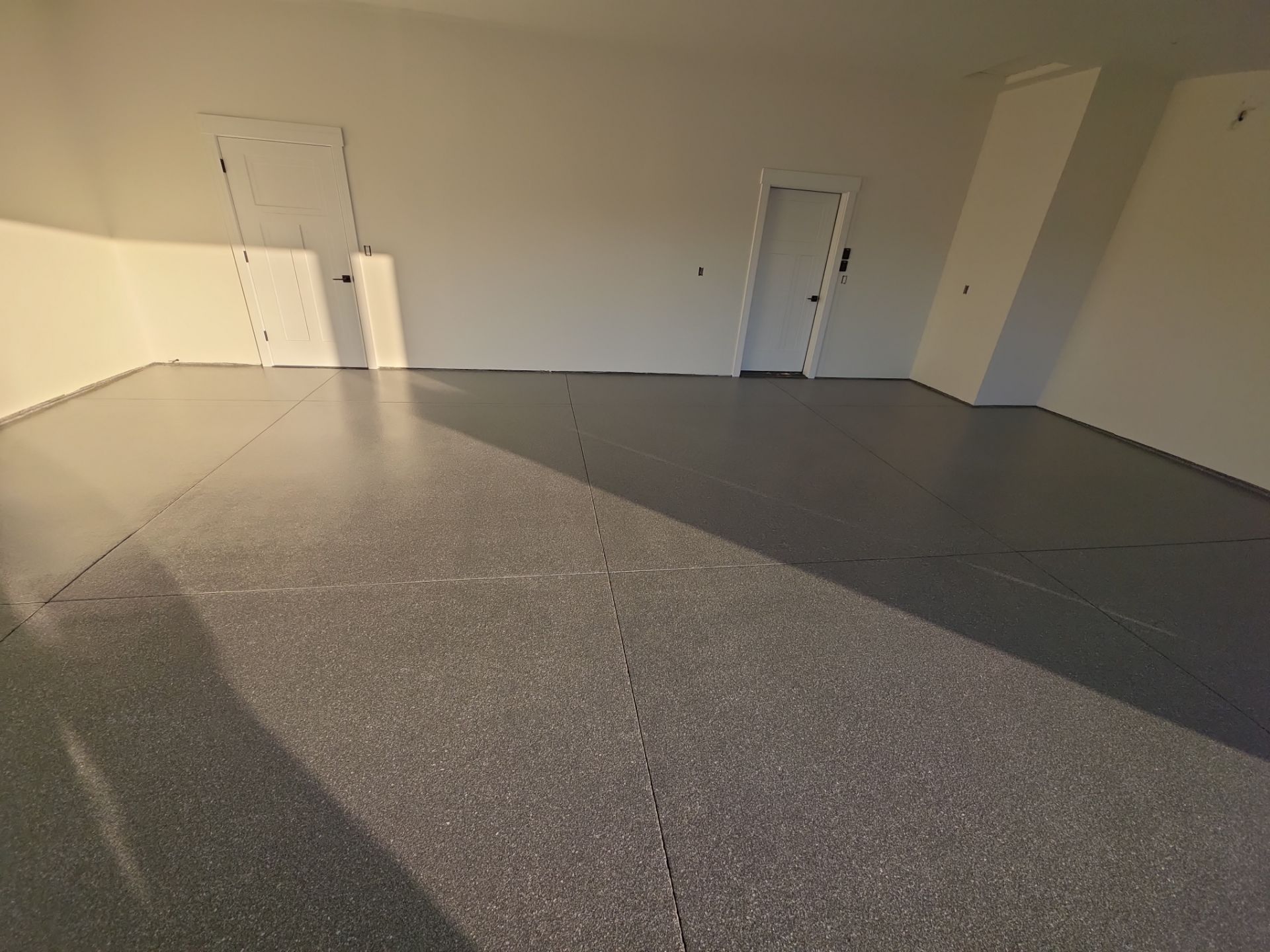 Garage Transformation using Turquoise Hybrid by Croc Coatings, LLC