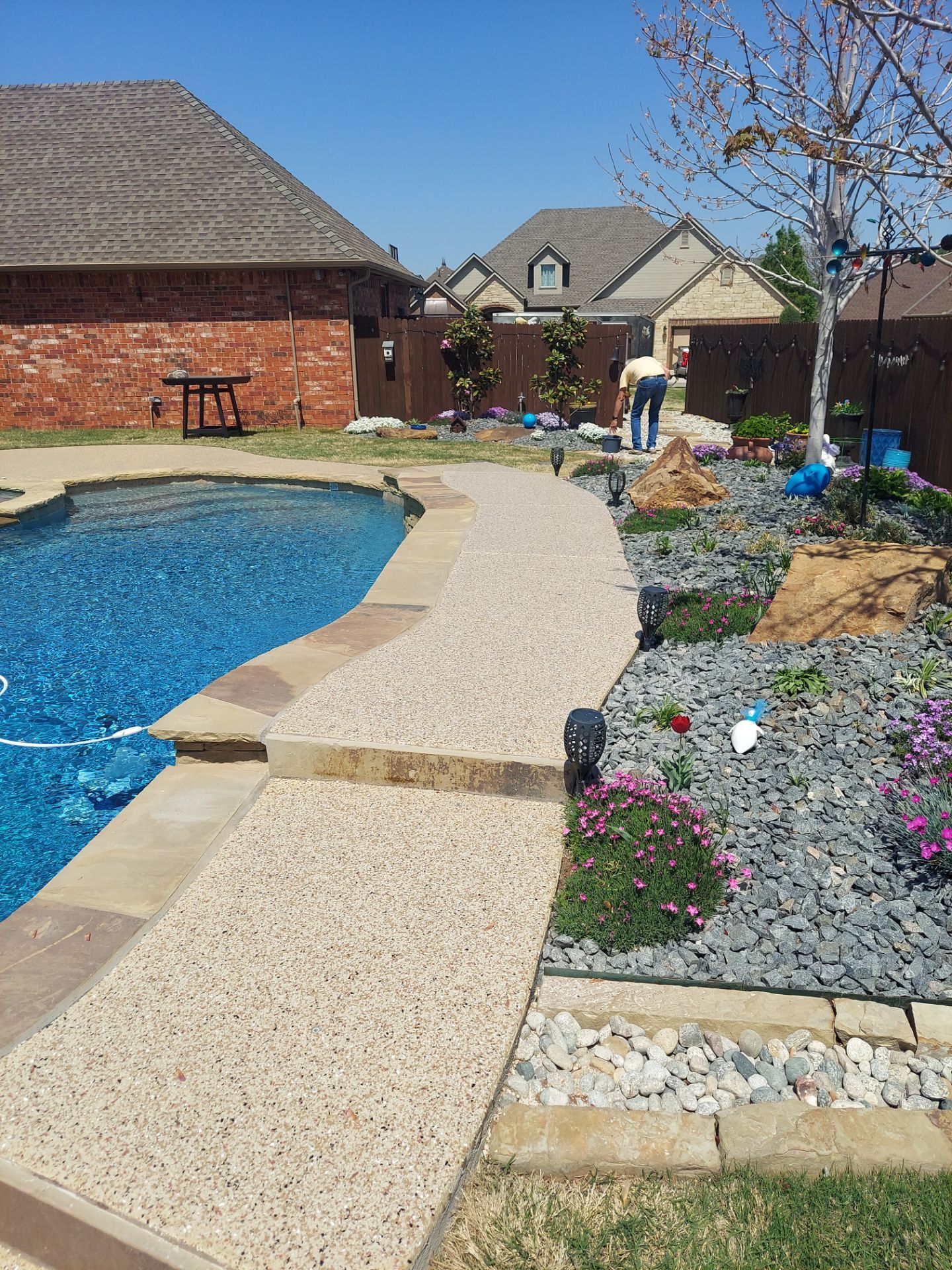 Patio & Pool Deck Coating using Pecan by Copperhead Coatings