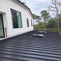 24ga 1.5" Mechanical Seam Matte Black by Total Roofing System The Metal Roof Experts