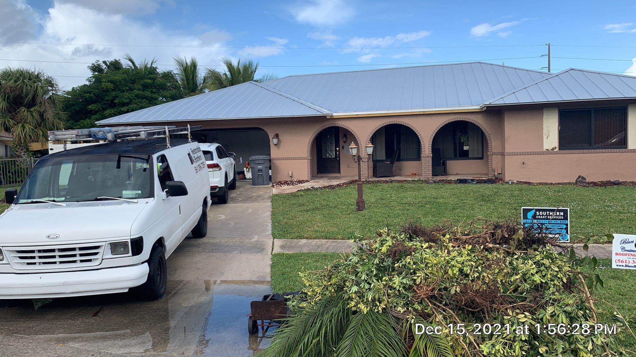 Residential Roofing Installation using 1" Nail strip metal roof by BLUES BROTHERS CONSTRUCTION CORP