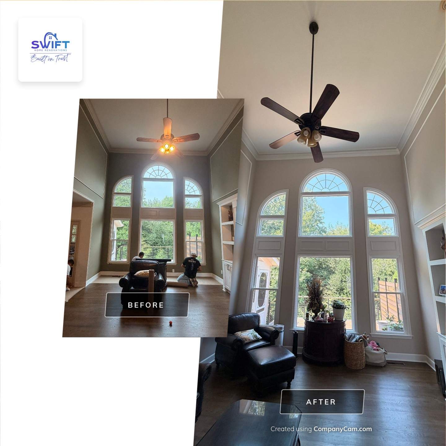 Interior Painting and Surface Restoration for a Large Suwanee Home by Swift Home Renovations