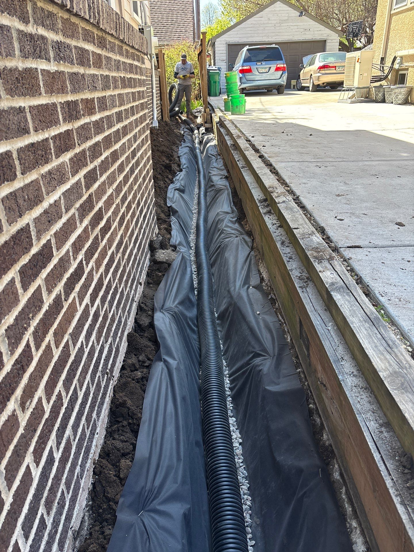 Foundation Drainage Board & French Drain in Southwest Minneapolis by Waterproofing Northeast