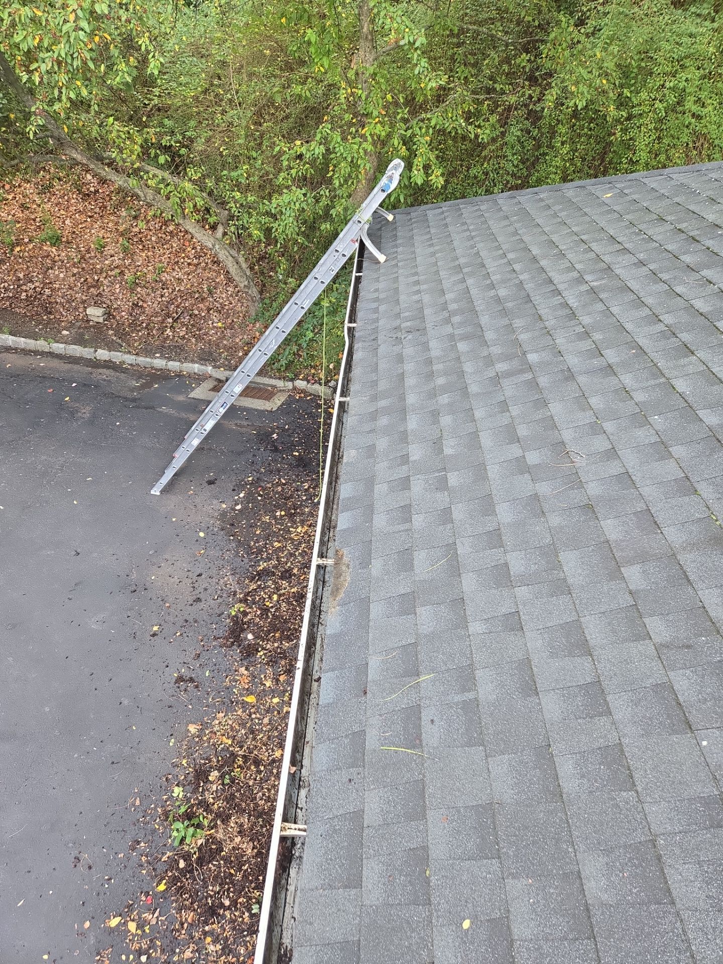 Commercial gutter cleaning New York after photo with clean gutters