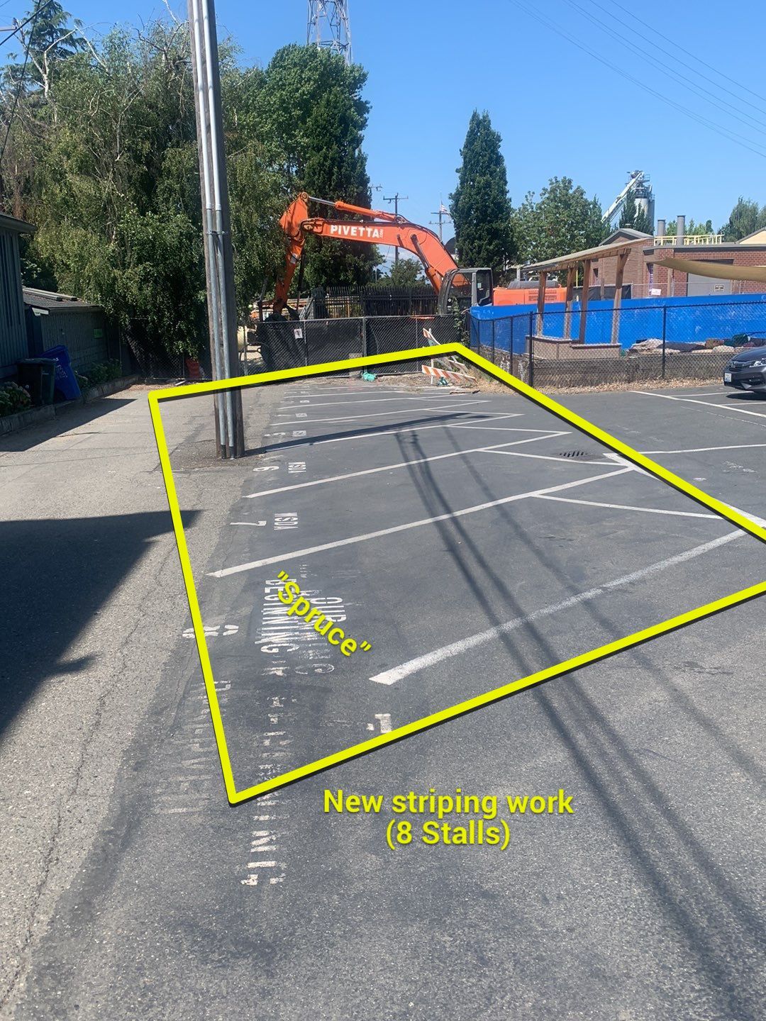 Striping work  by Jireh Asphalt & Concrete Inc 