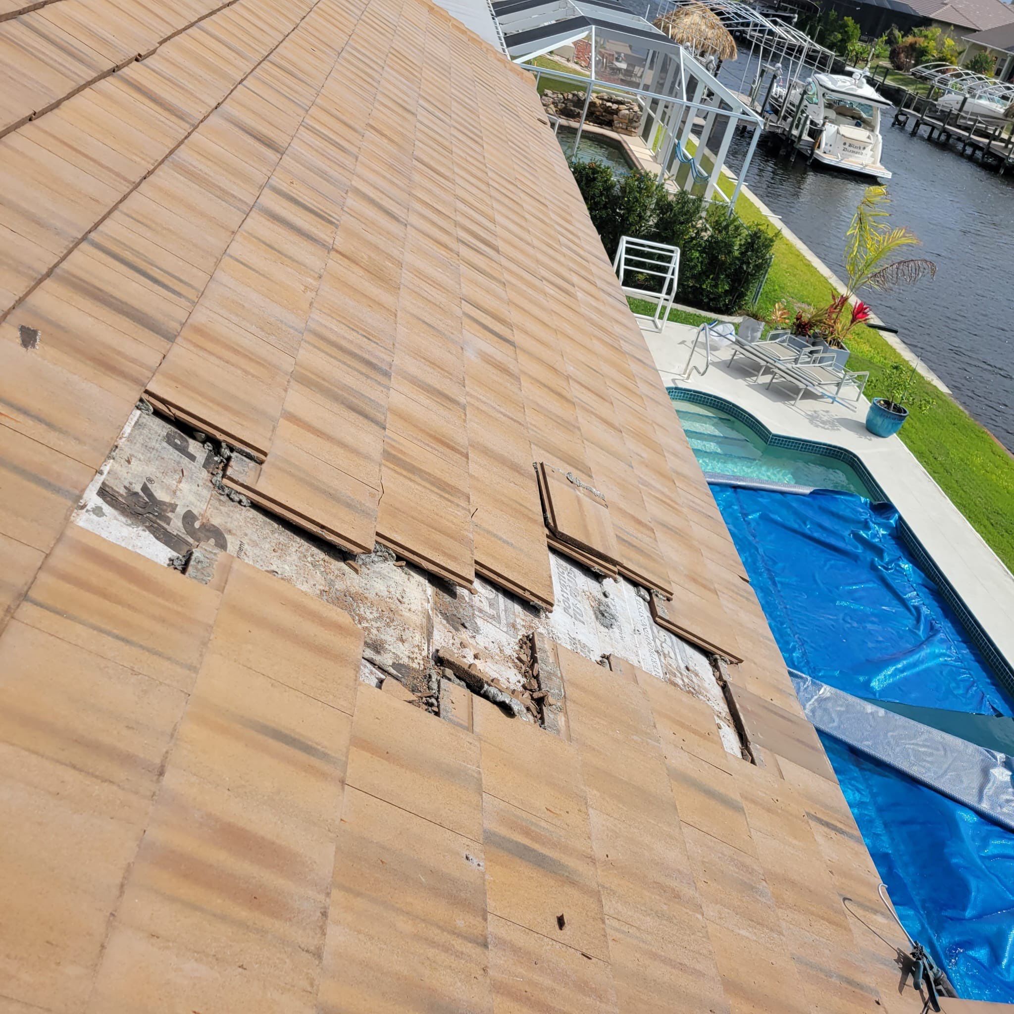 Residential Roofing Repair using Concrete Tile by Four Peaks Roofing