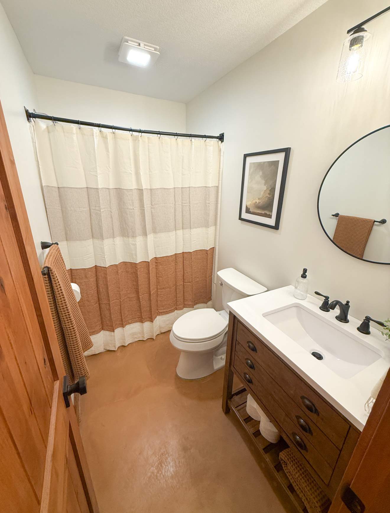Basement Floor Remodel with Haven Reno KC by Big Red Decorative Concrete, LLC