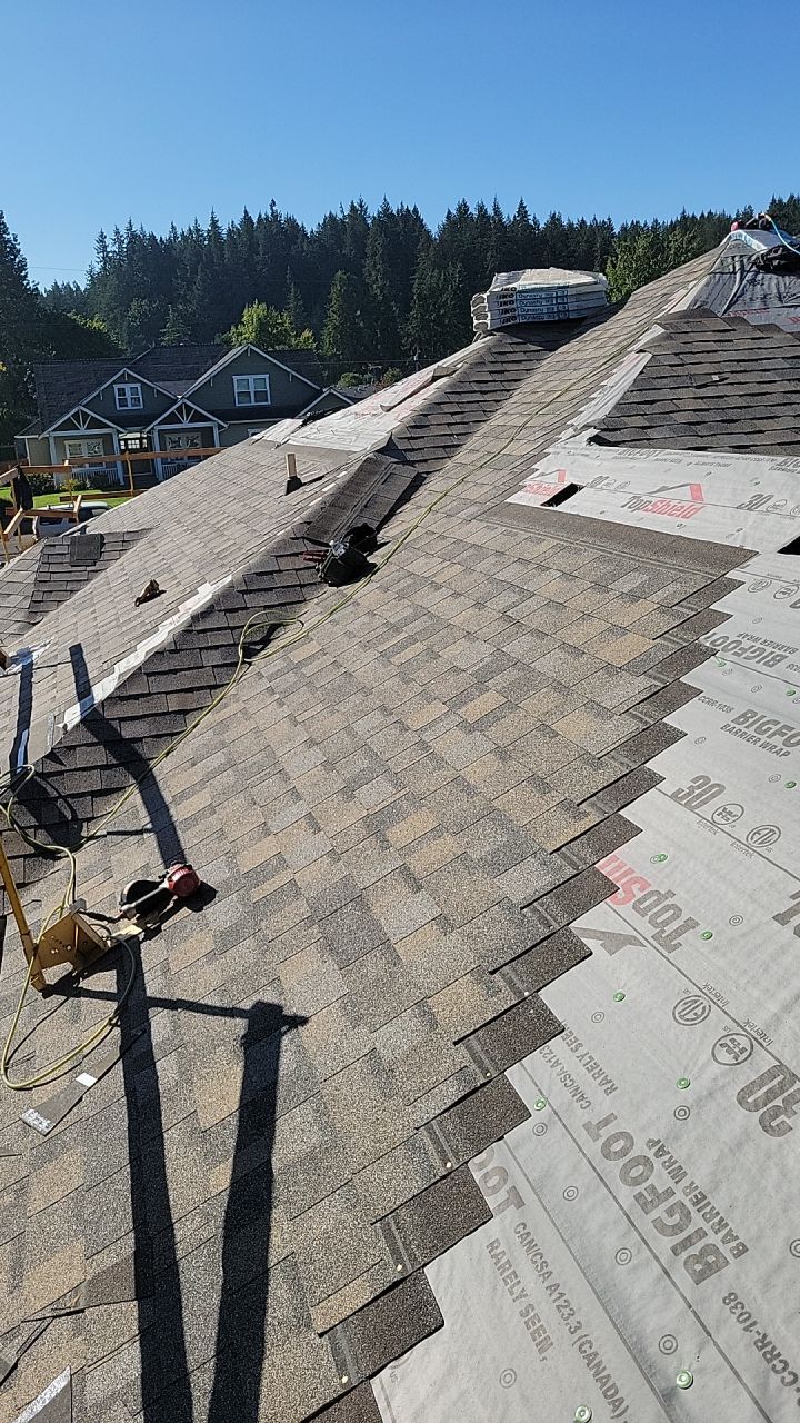 Residential Roofing Installation using IKO Dynasty (Color: Biscayne) by Orezona Building & Roofing Company, Inc.