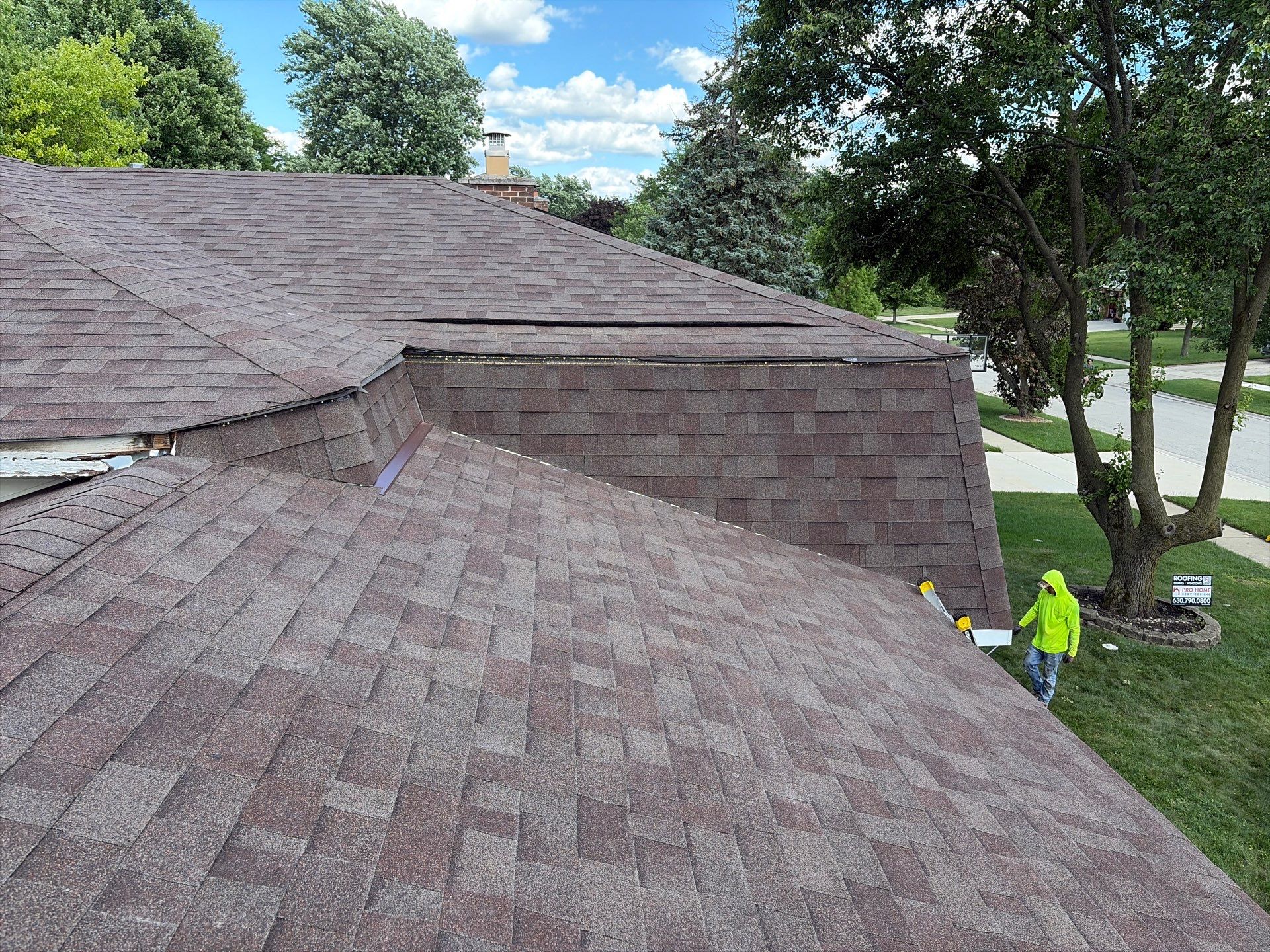 Full Residential Roof Replacement and Decking Repair in Wheaton by Pro Home Services Inc