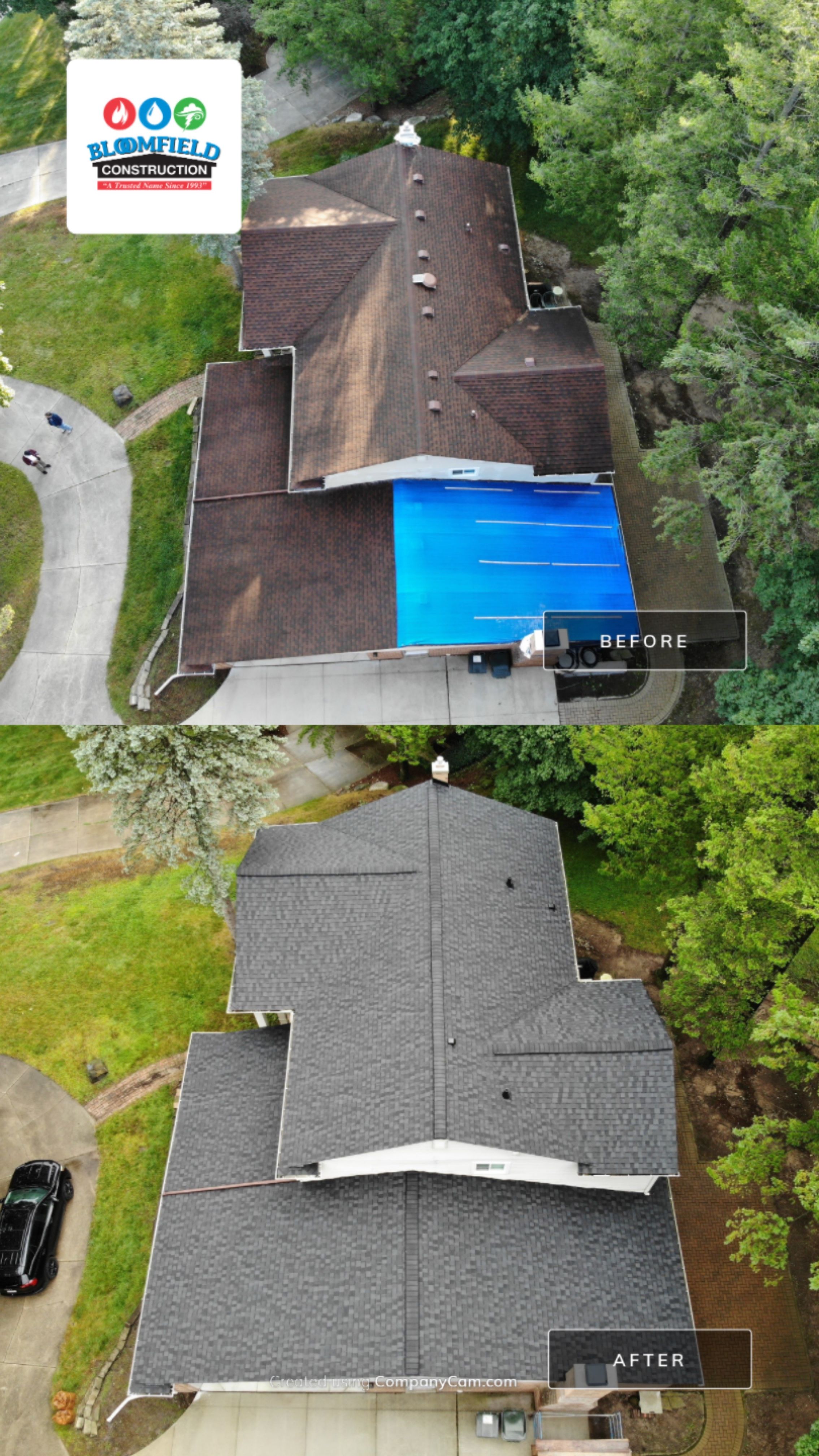 New Roof Installation - Private Residence  by Bloomfield Construction & Restoration